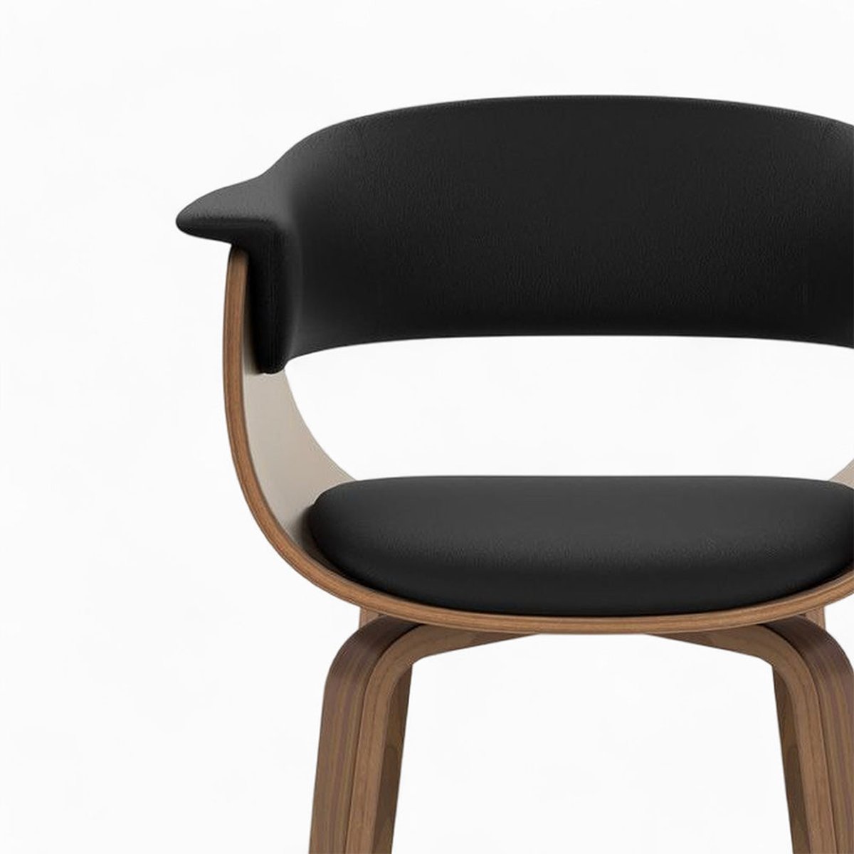 Table et chaises 8 personnes en cuir synthetique - PIADA noir et marron, MAISON PAVANE