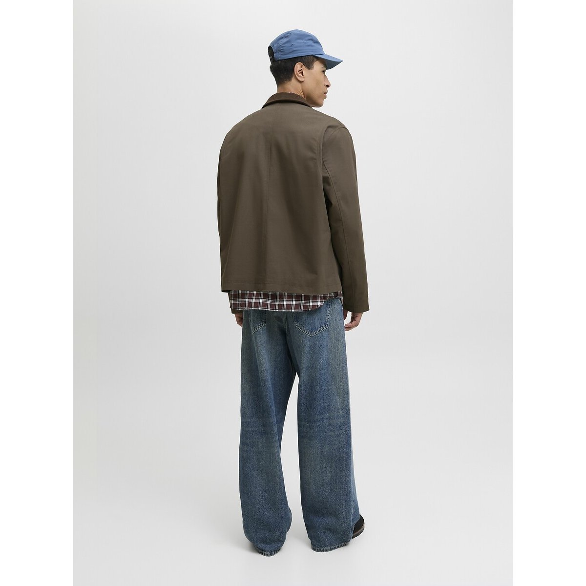 Recht jasje met fluwelen kraag kastanje, JACK & JONES