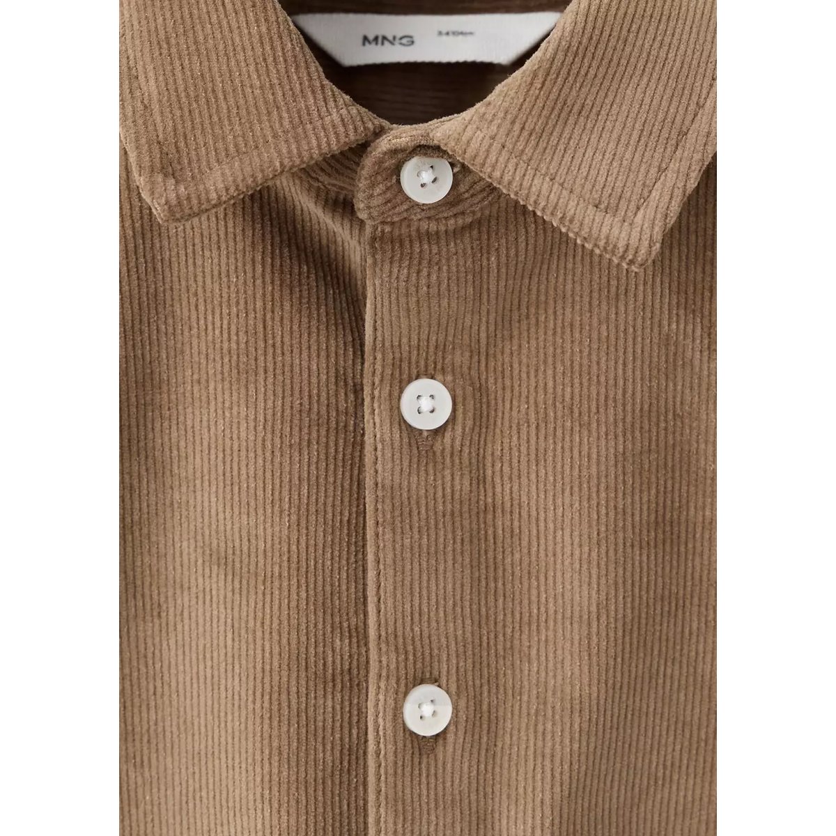 Chemise en velours côtelé et coton tabac, MANGO BABY