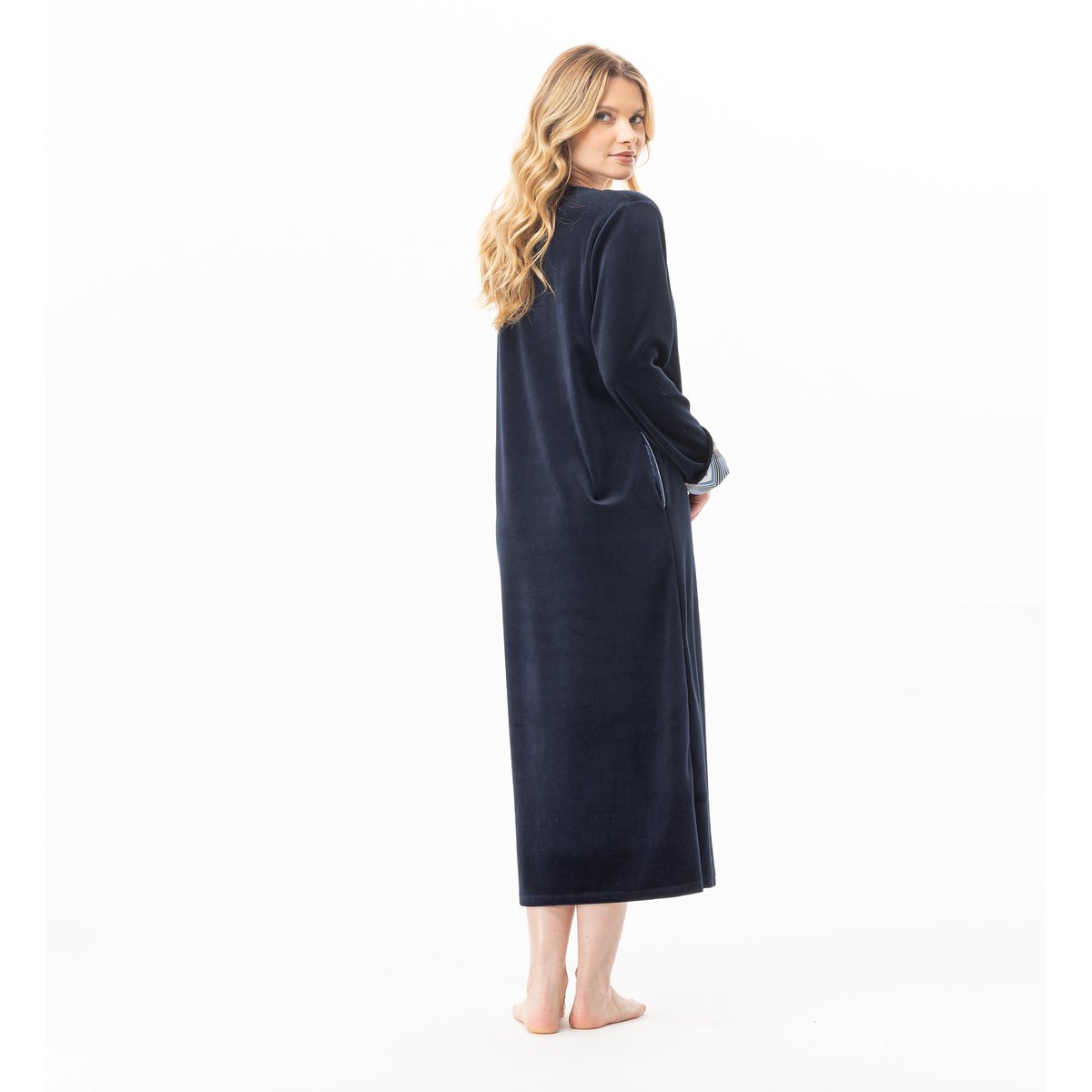Robe longue en velours BRADLEY 141 bleu, LE CHAT