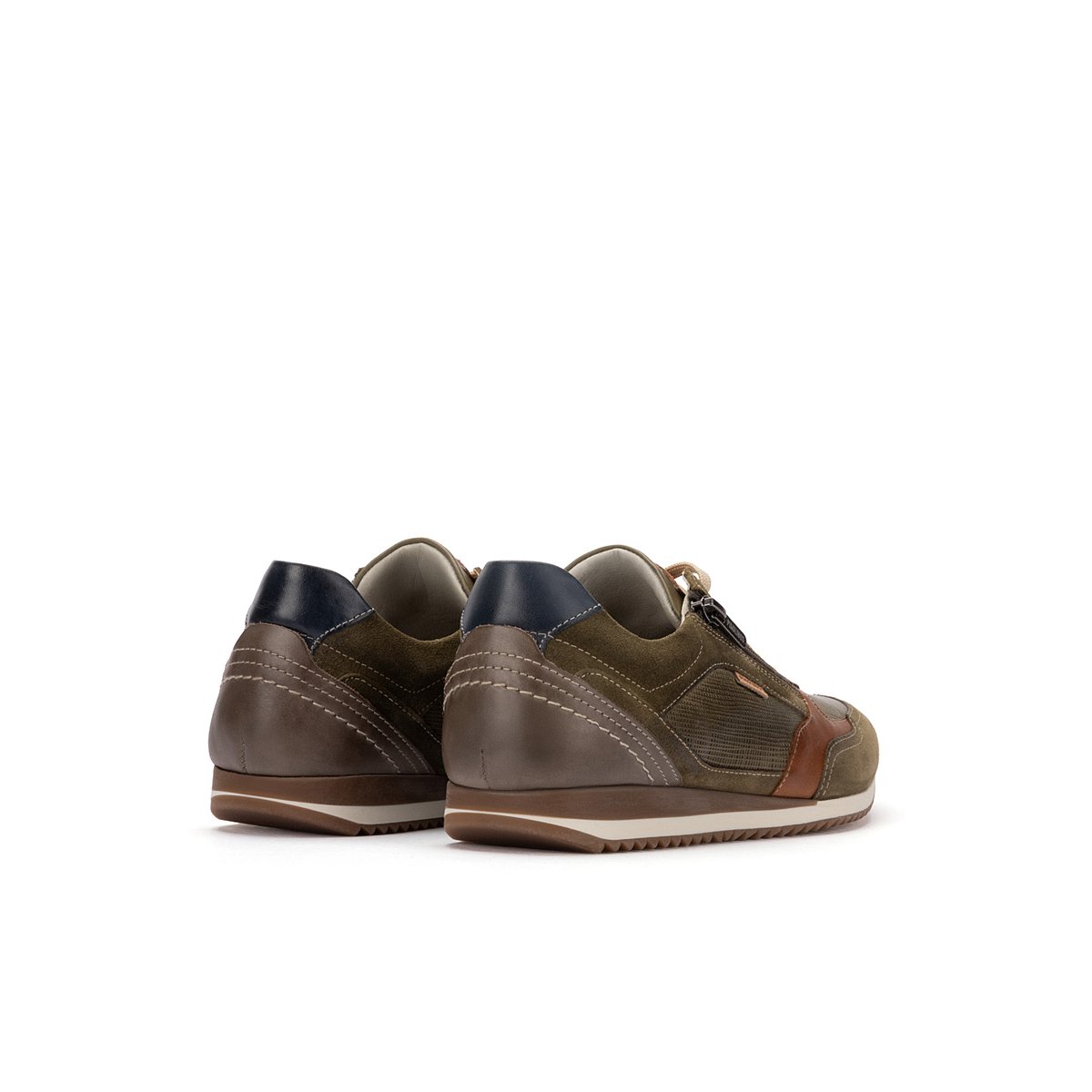 Baskets cuir Liverpool kaki, PIKOLINOS