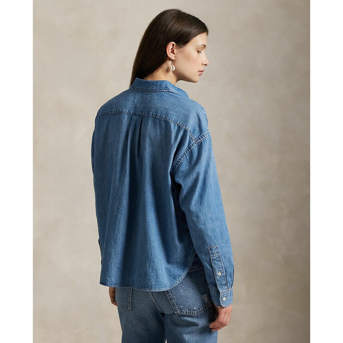 Denim oversize shirt denim, POLO RALPH LAUREN