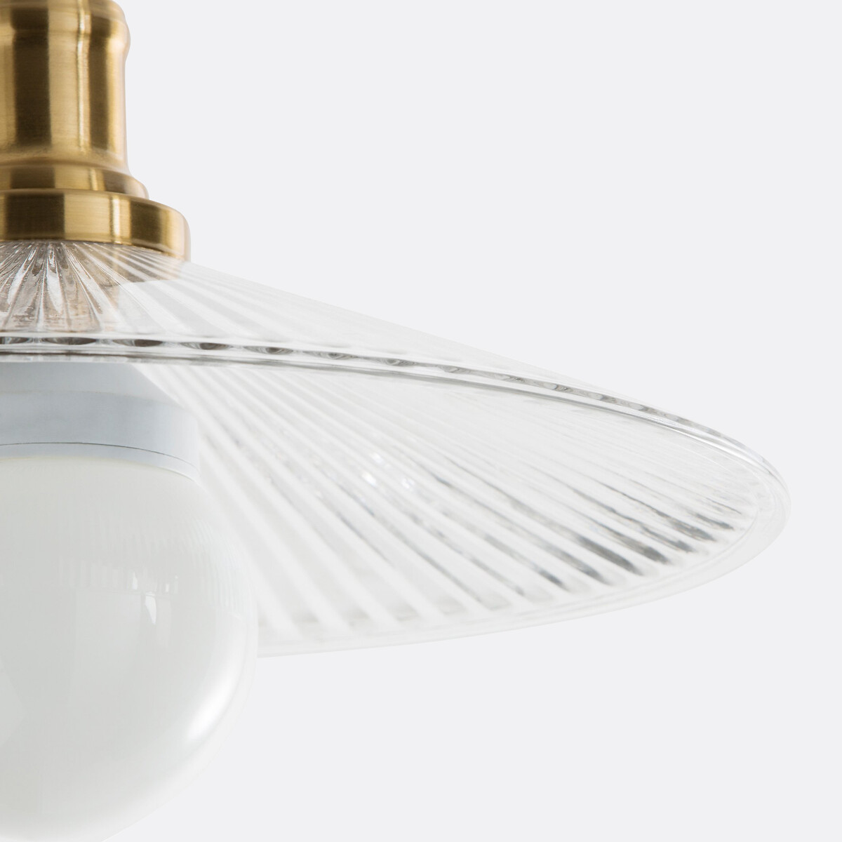 Iloa 35.5cm Diameter Glass & Brass Ceiling Light transparent glass, LA REDOUTE INTERIEURS