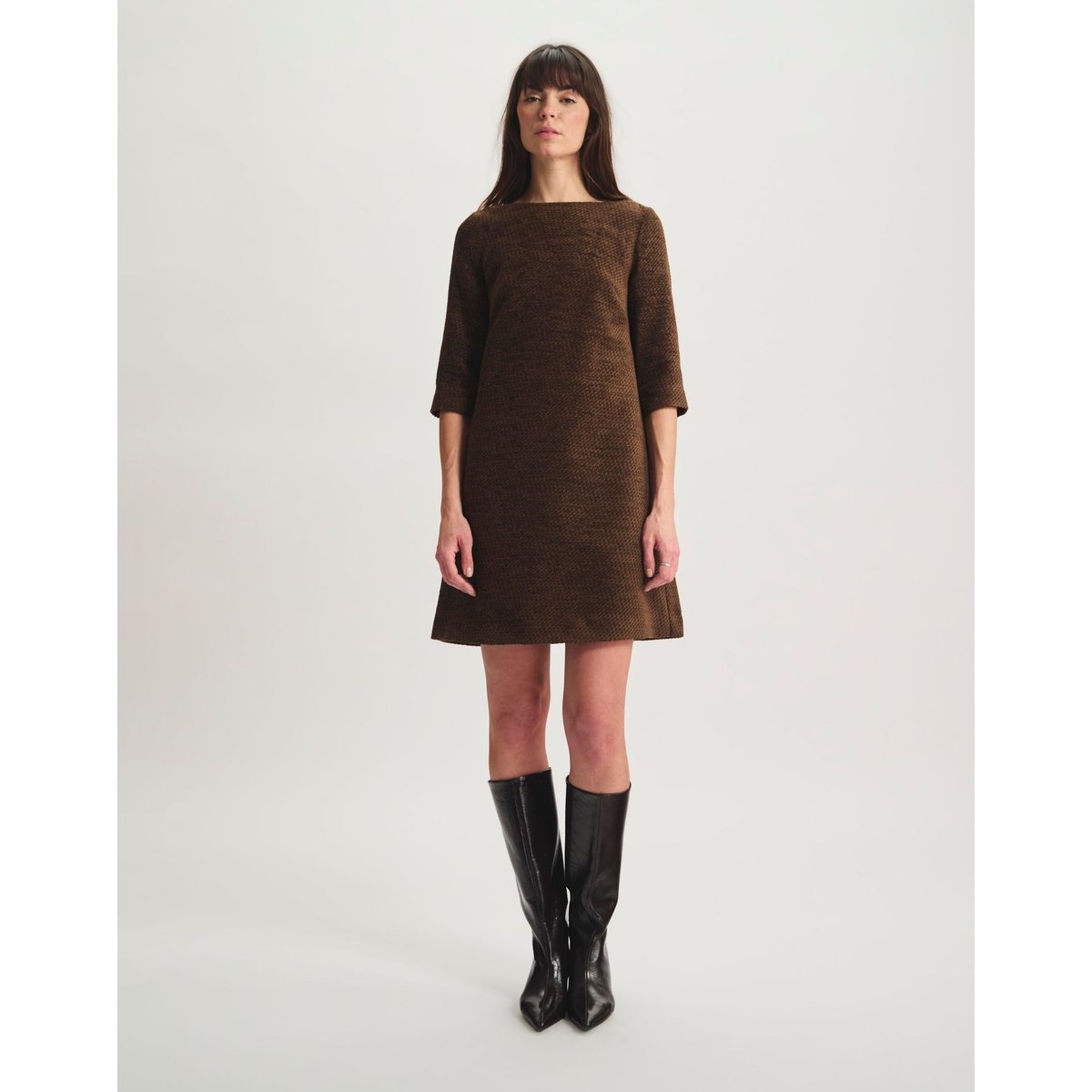 Robe Megan marron, INES DE LA FRESSANGE PARIS