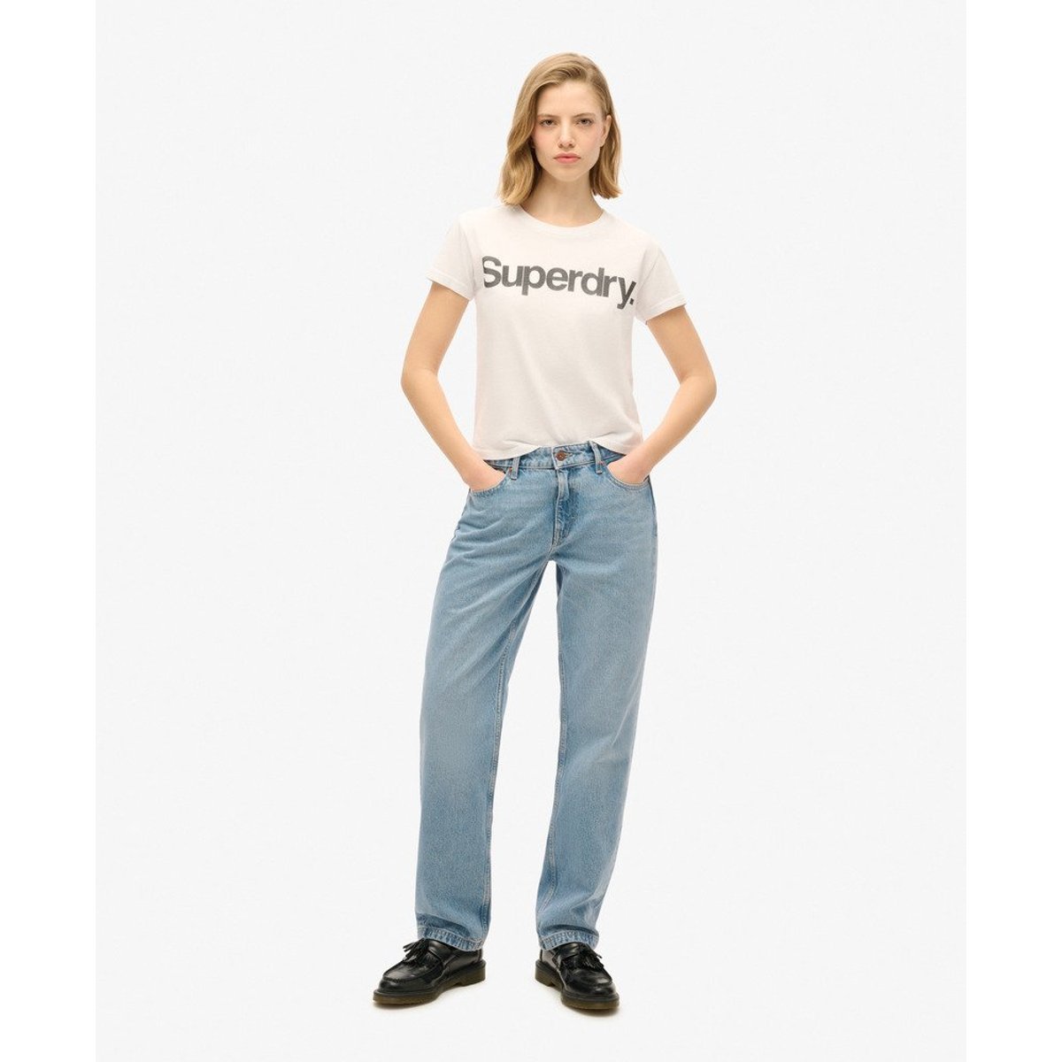 T-shirt Core Logo City blanc éclatant, SUPERDRY
