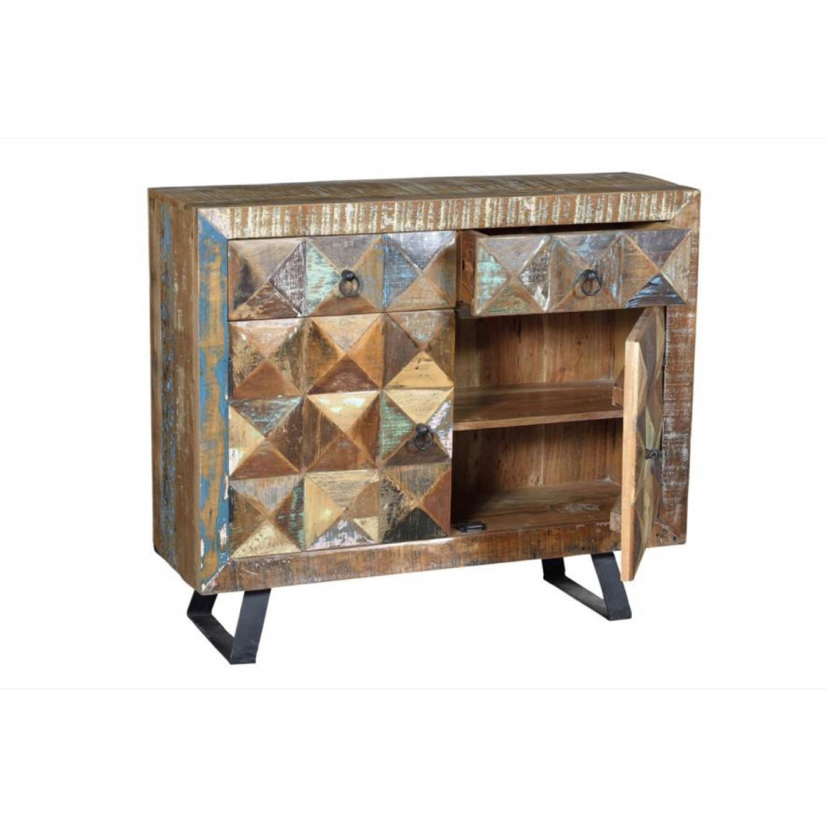 Buffet 2 tiroirs - DRISELLA marron, DECORATION D’AUTREFOIS