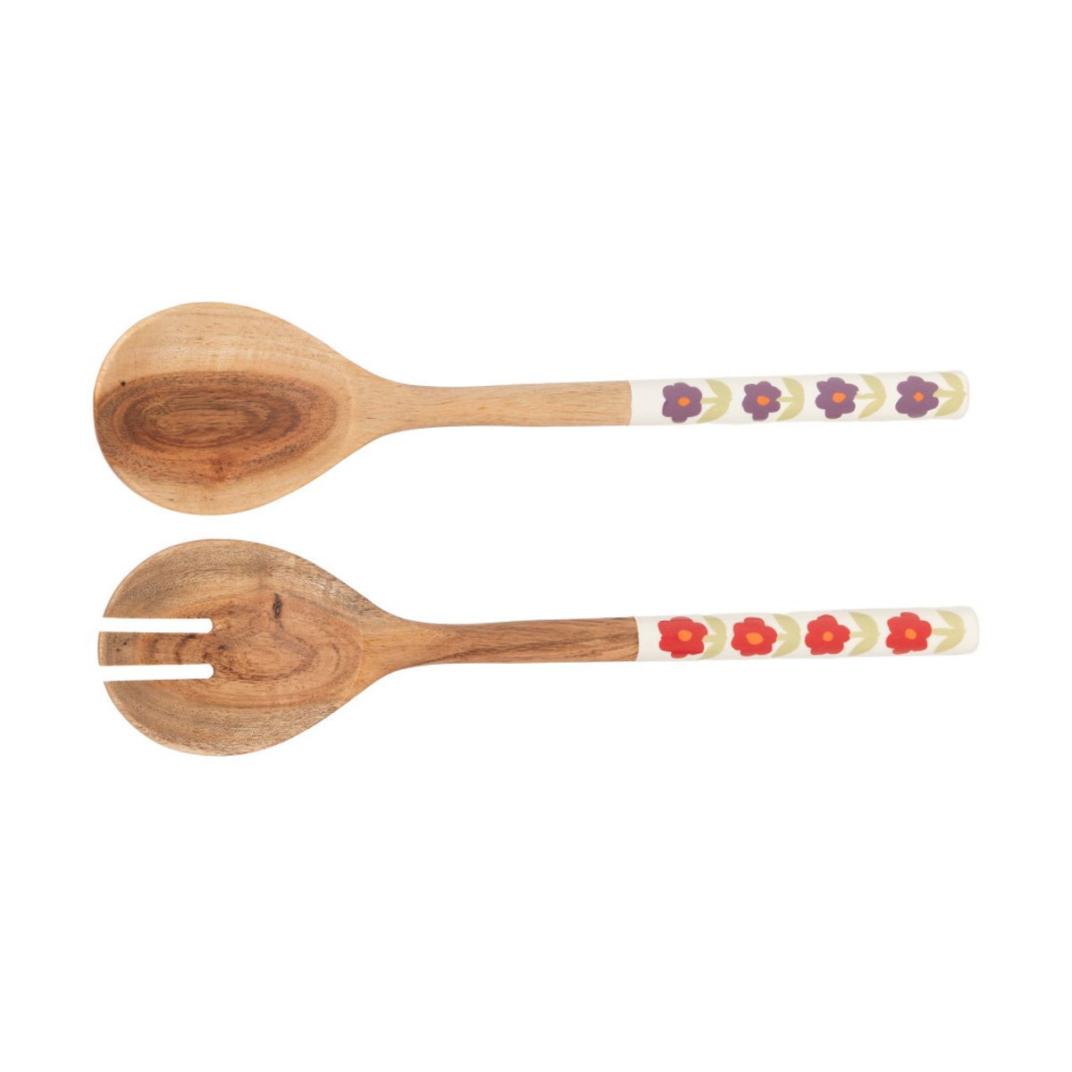 Lot de 2 couverts à salade Daphné marron, AMADEUS