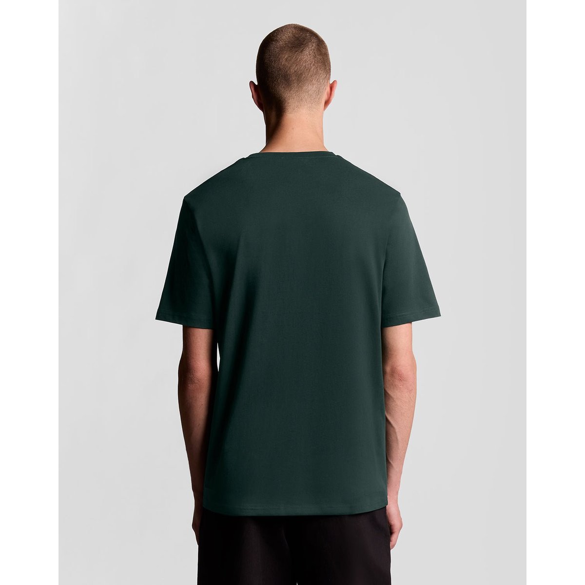 T-shirt en coton col rond vert foncé vert, LYLE & SCOTT