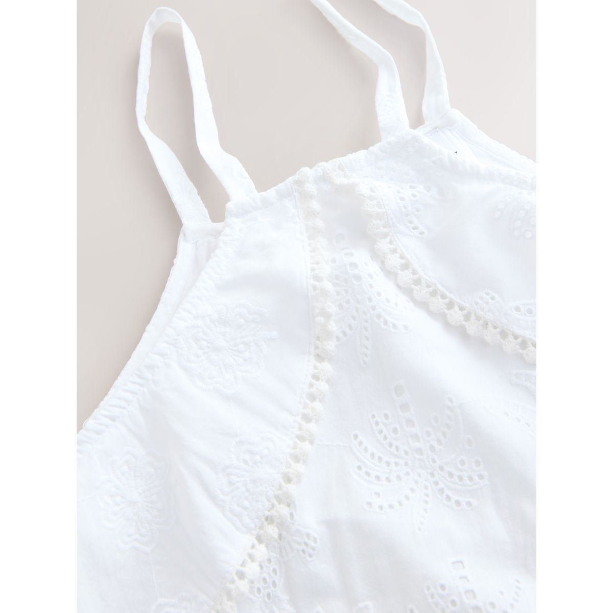 Robe midi à ourlet mouchoir avec palmier blanc, NEXT