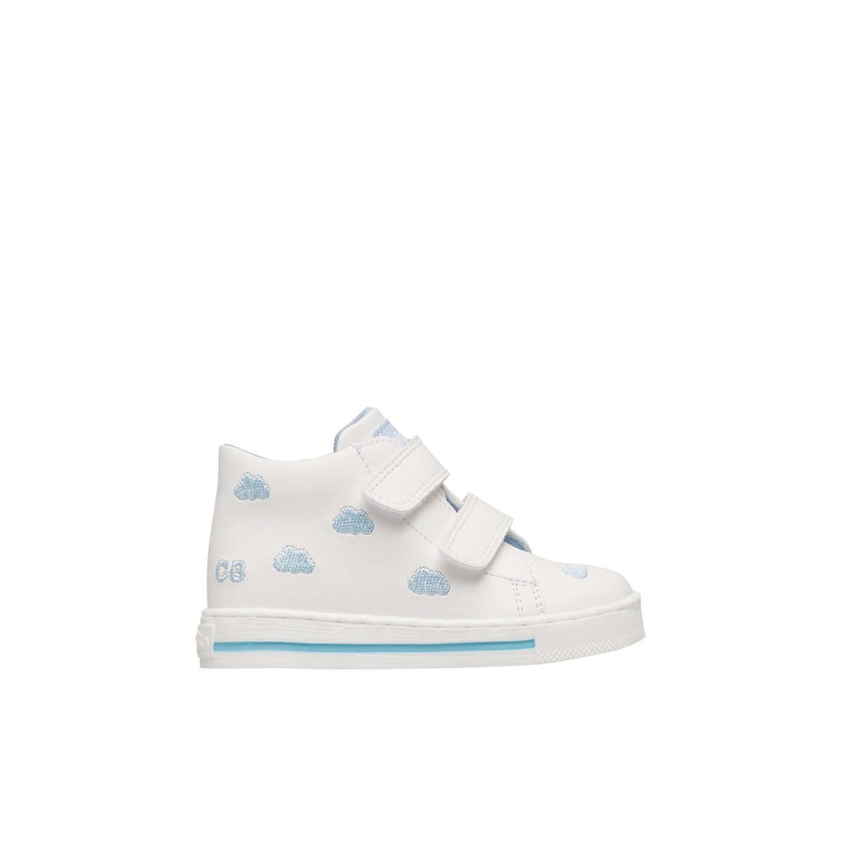 Baskets en cuir LITTLE CIRRUS SNEAKER blanc-céleste, FALCOTTO
