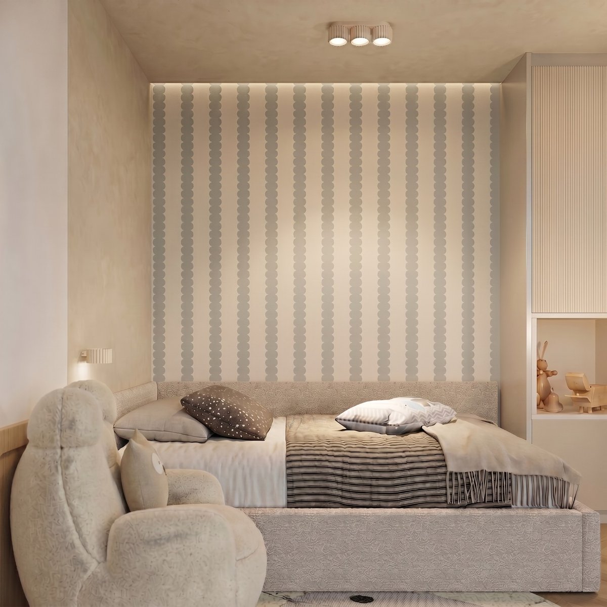 Applique murale Aluminium Beige Gx53 1 AURA beige, EDEN