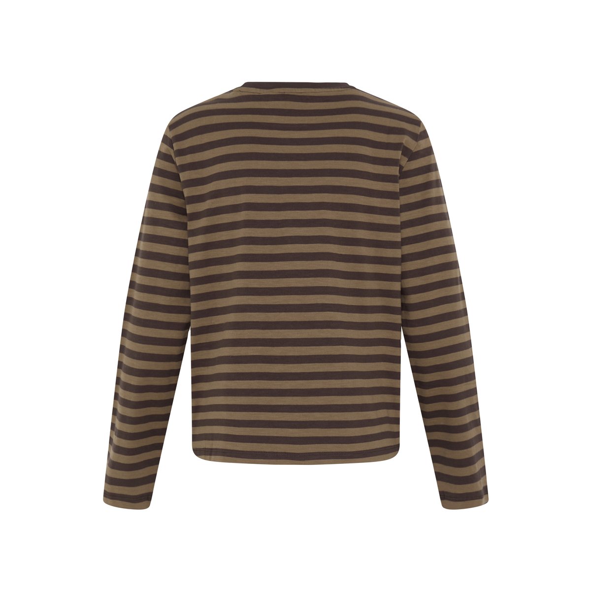 Á manches longues marron mid brown & dark brown stripe, B.YOUNG
