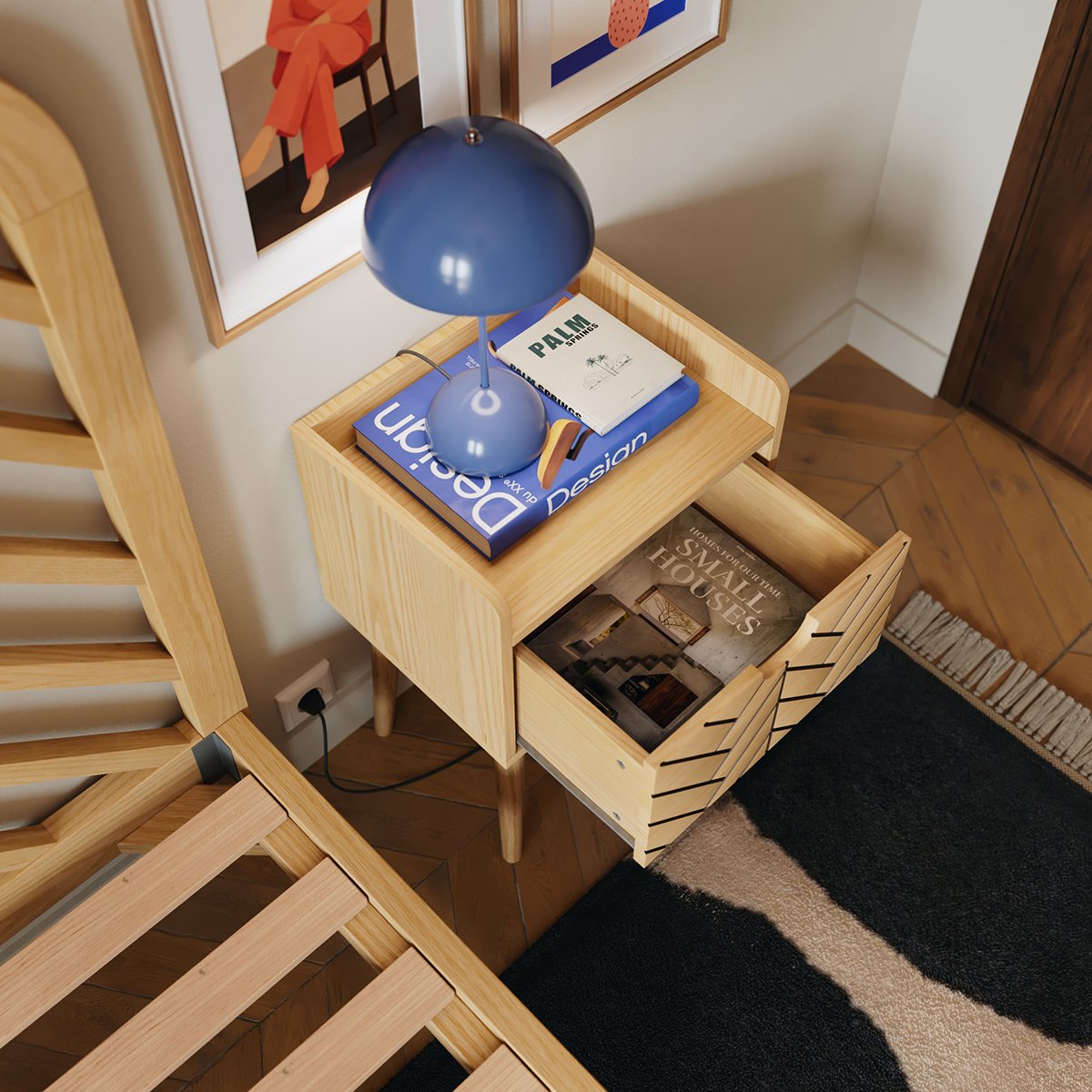 Table de chevet pin ALI bois_de_pin, SLOME