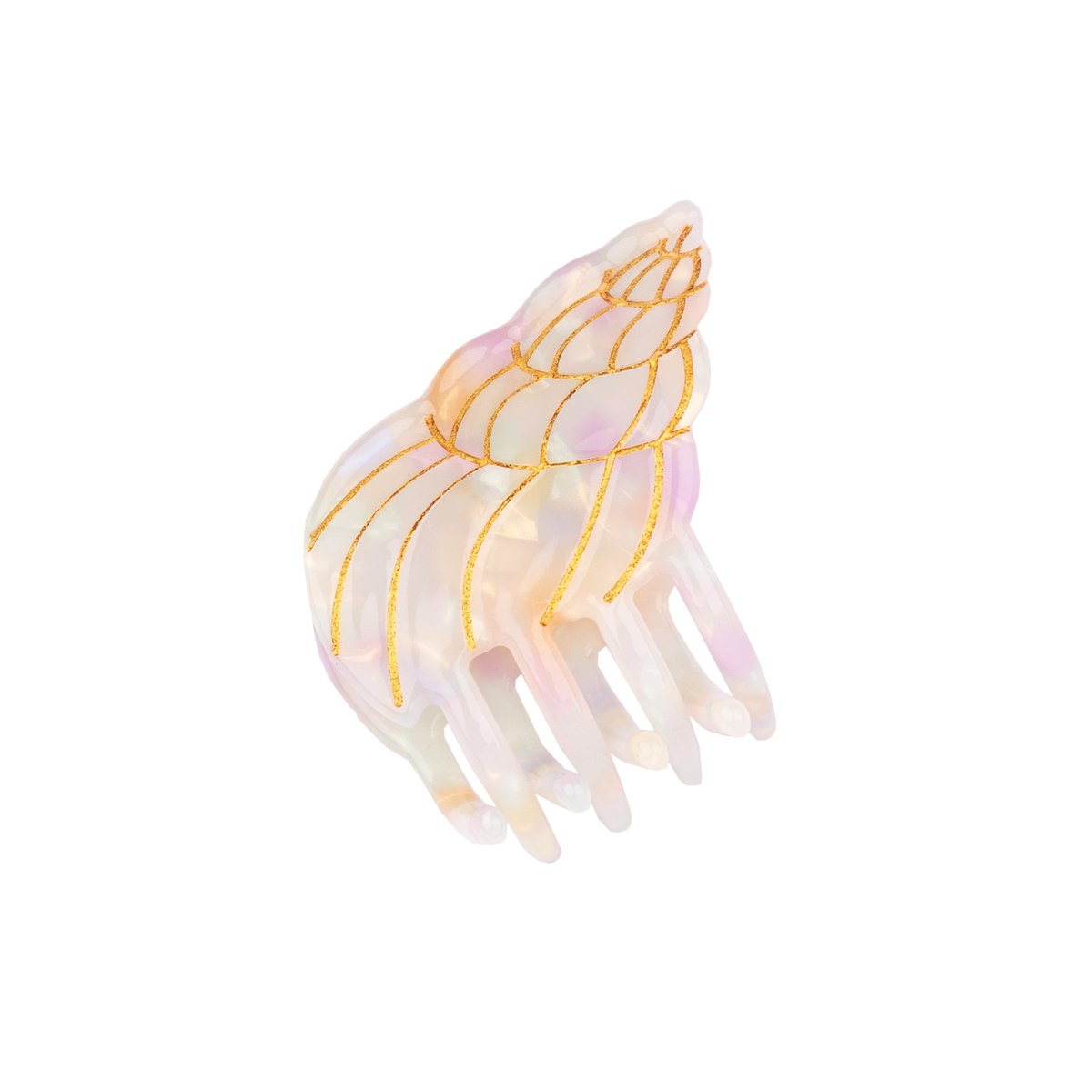 Mini pince à cheveux COQUILLAGE beige irisé, COUCOU SUZETTE