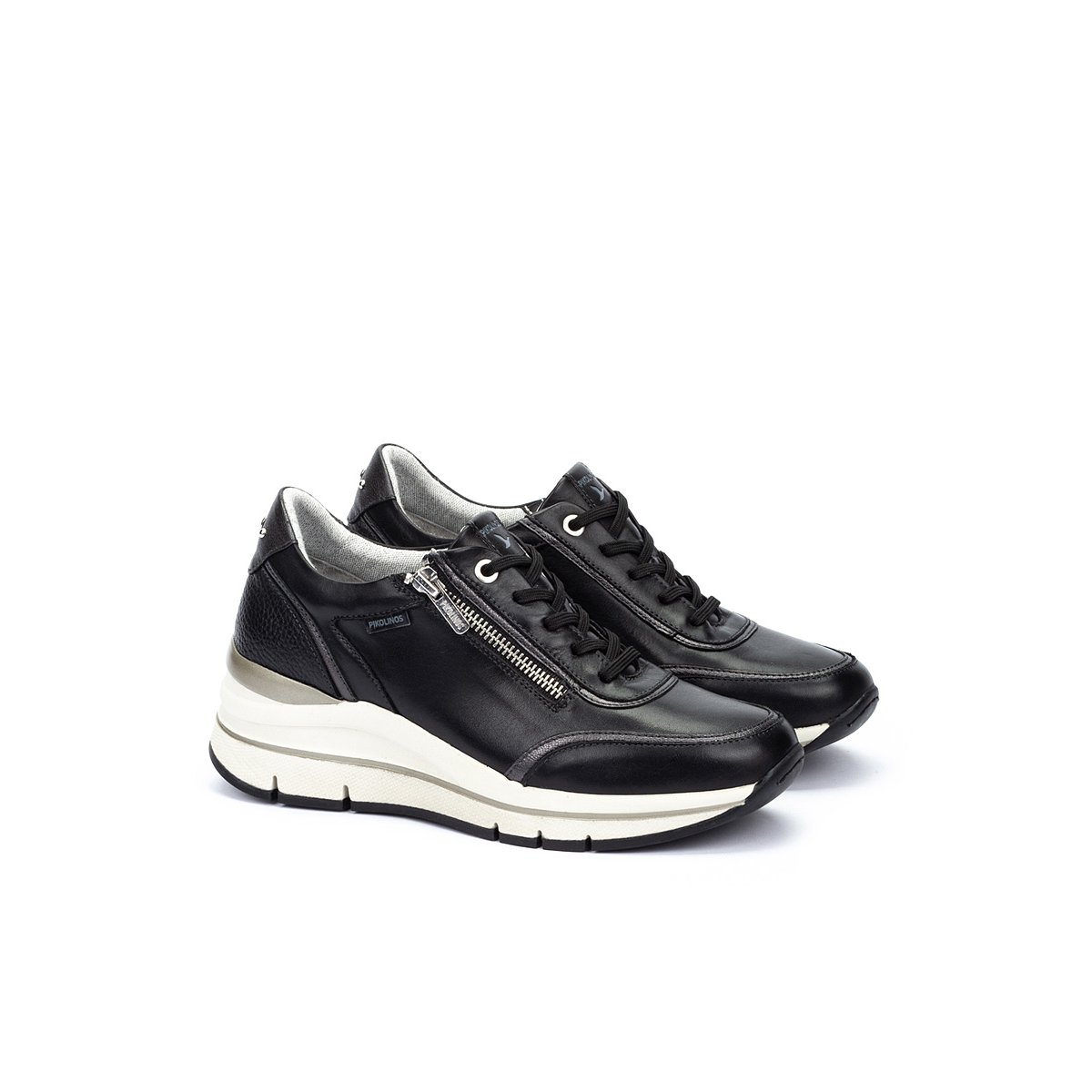 Baskets cuir Girona black, PIKOLINOS