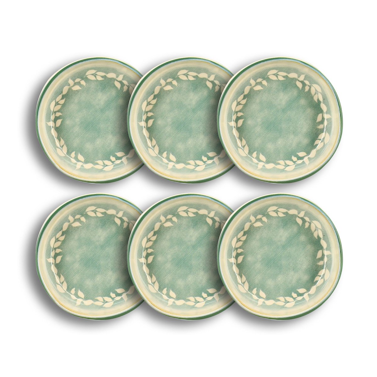 Lot de 6 coupelles en faience 20cm, CAPRIA vert, NOVASTYL
