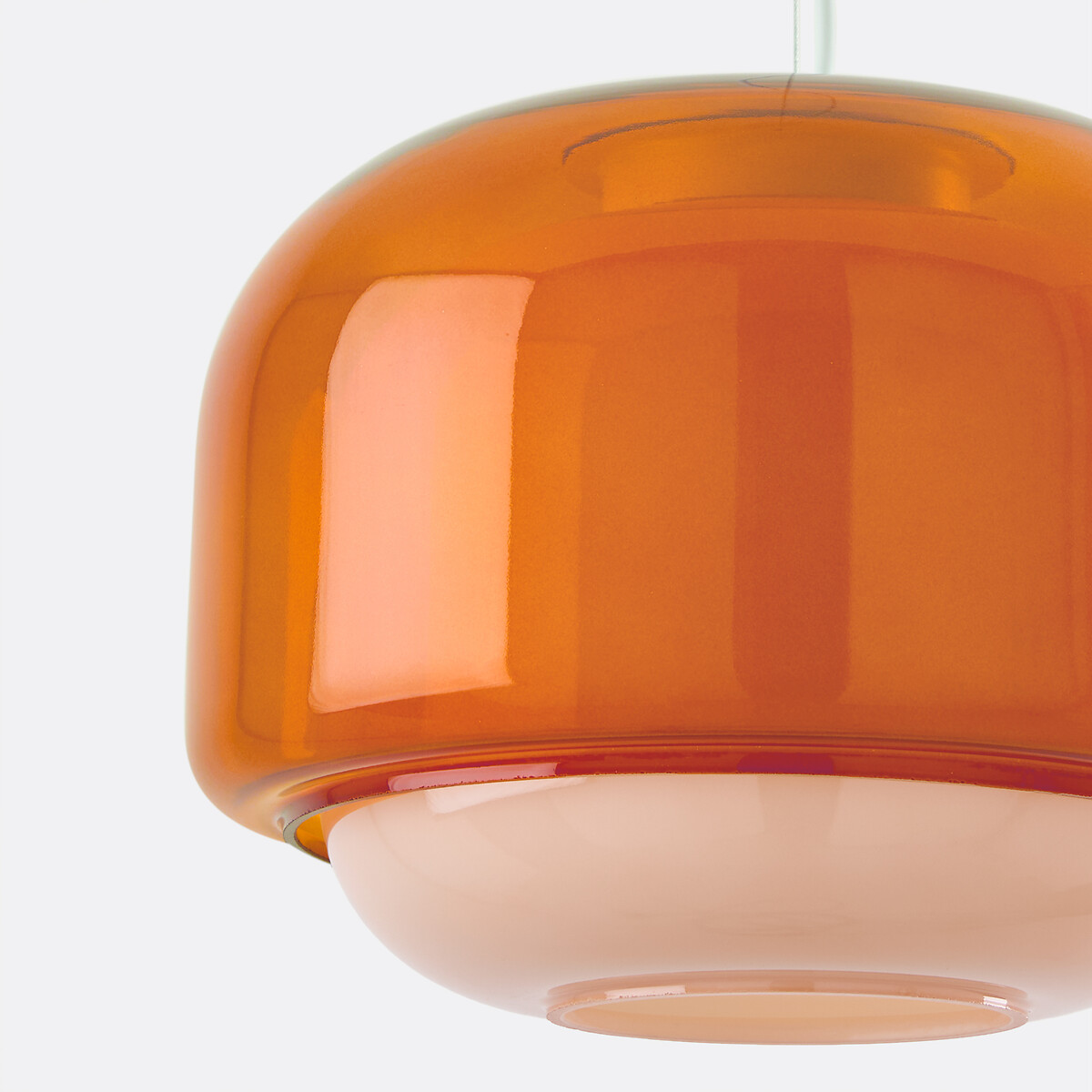 Hanglamp van gekleurd glas Ø30,5 cm, KINOKO donker oranje, LA REDOUTE INTERIEURS