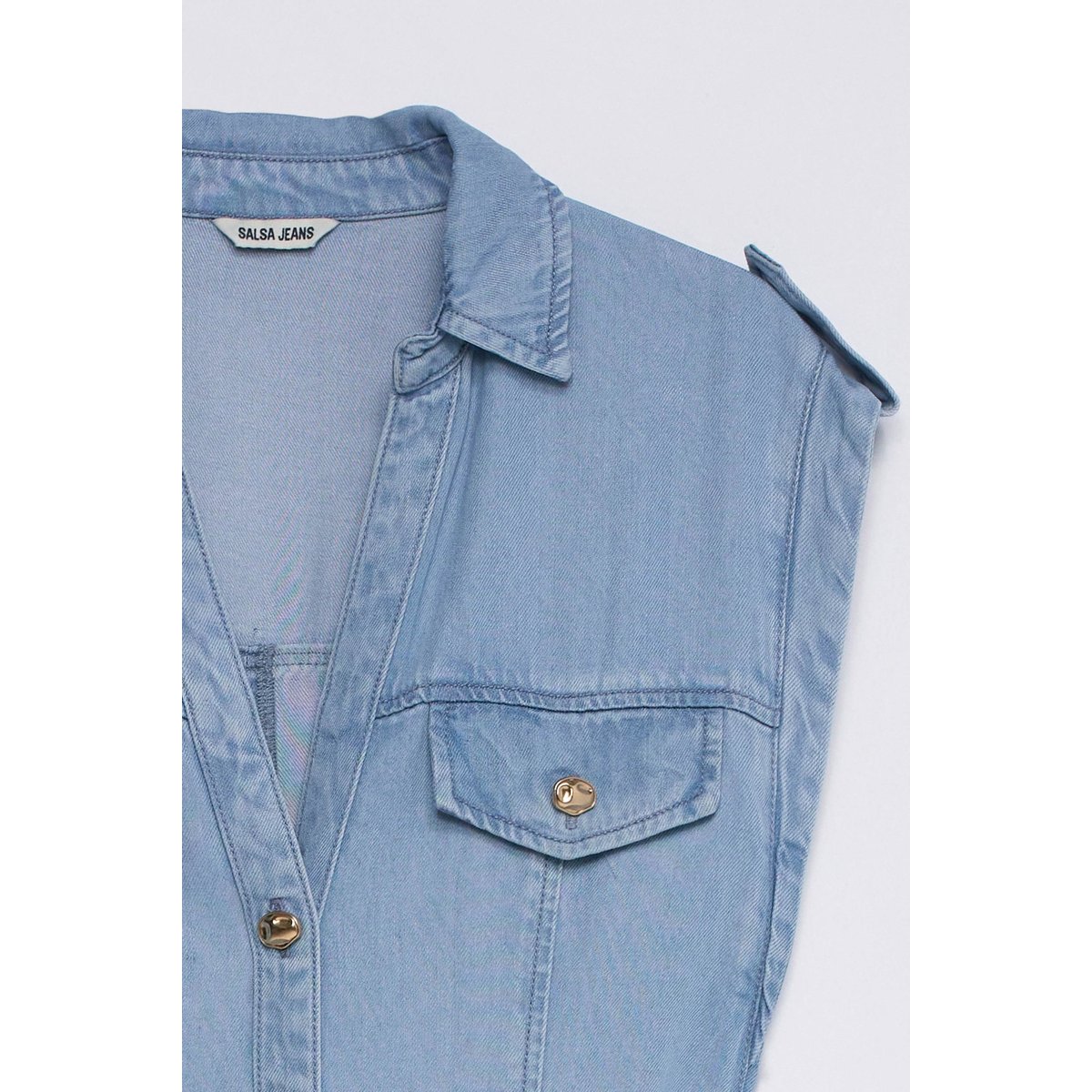 ROBE EN LIGHTDENIM bleu turquoise, SALSA JEANS