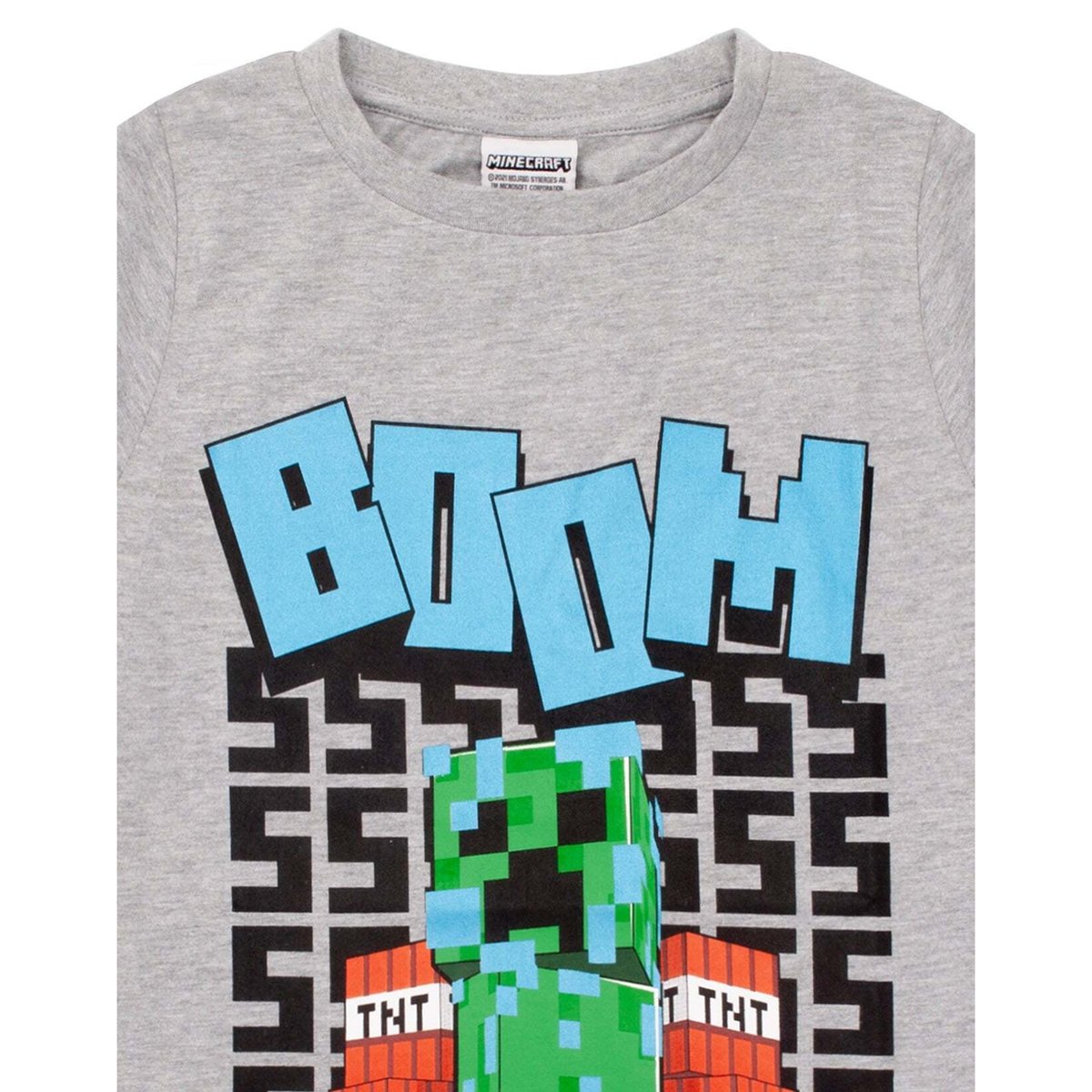 T-shirt BOOM gris, MINECRAFT