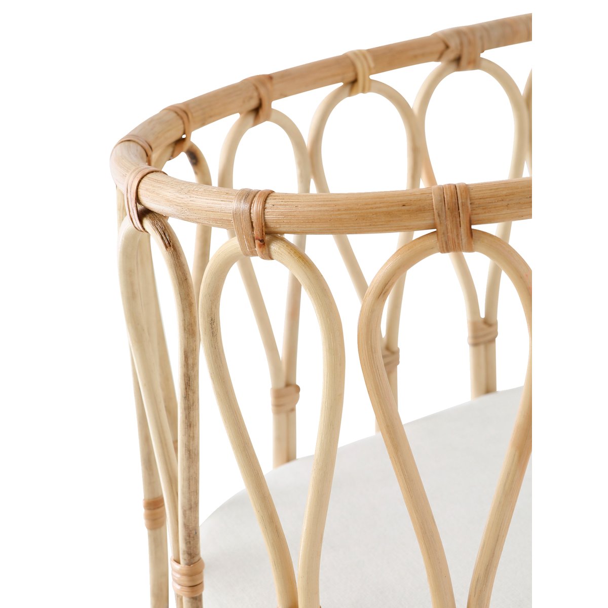 Lit poupon en rotin beige, VERTBAUDET