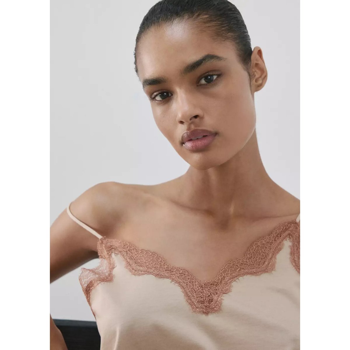 Débardeur de pyjama rose, MANGO