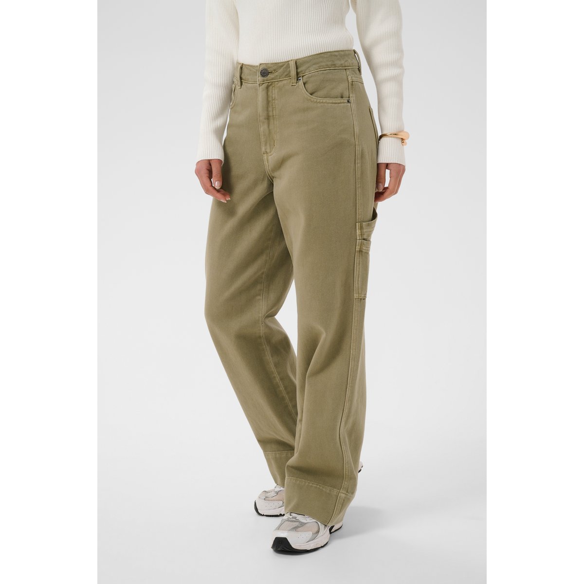 Pantalon casual vert aloe, KAFFE