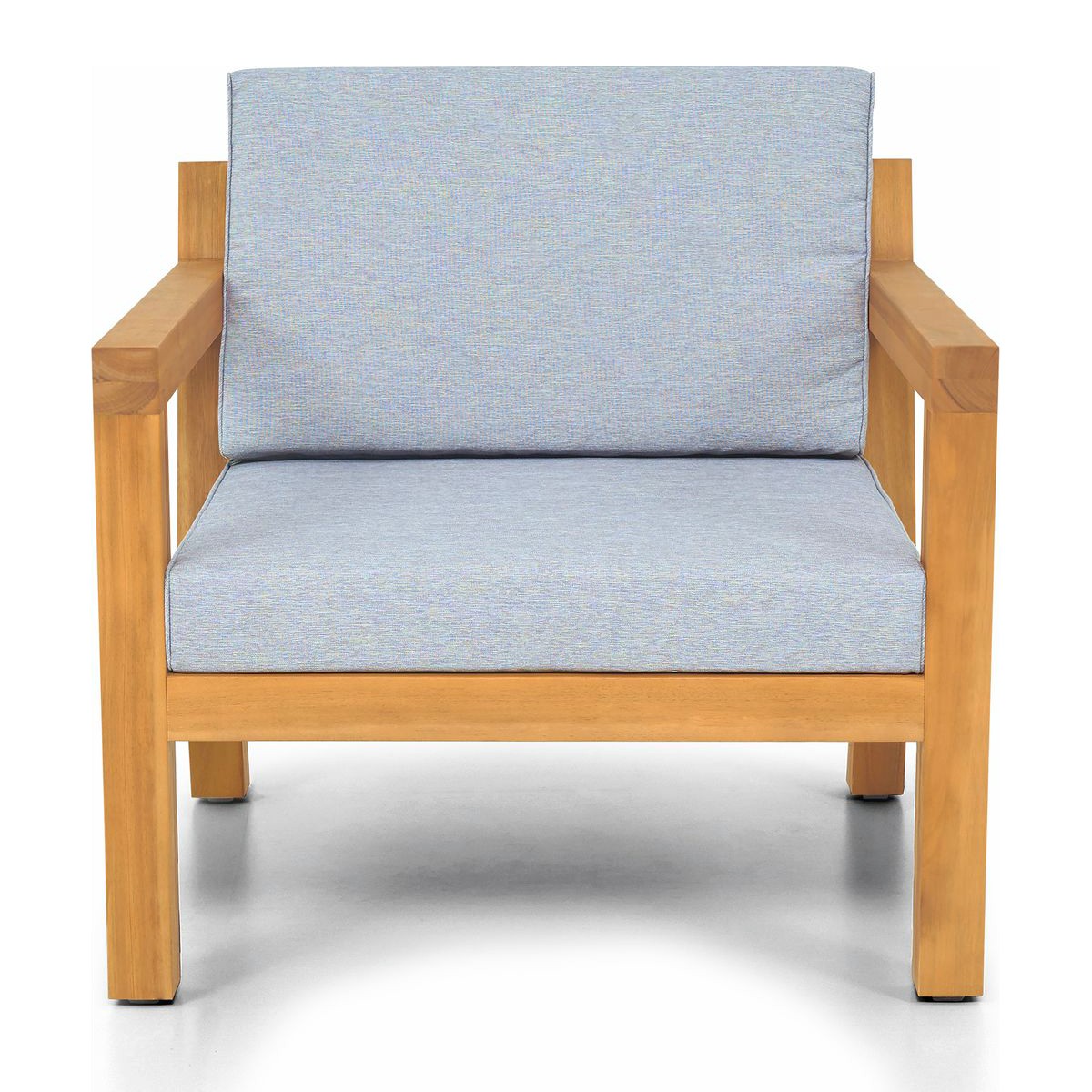 Fauteuil de jardin en bois FSC - PALAU gris chiné, HOMIFAB
