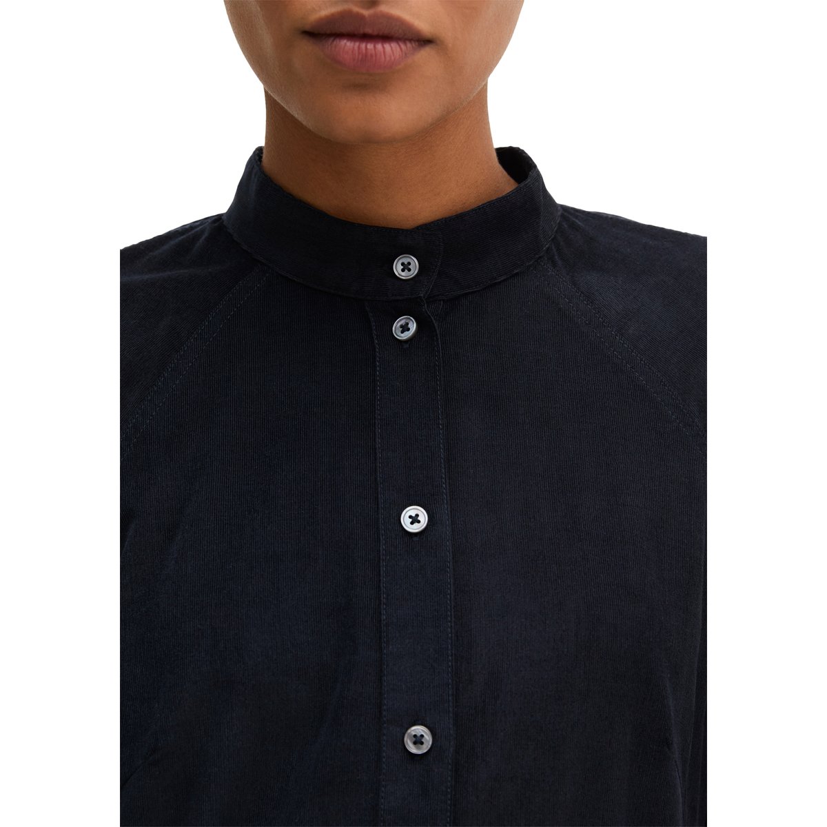Robe dégradée flared en qualité velours côtelé bleu, MARC O'POLO