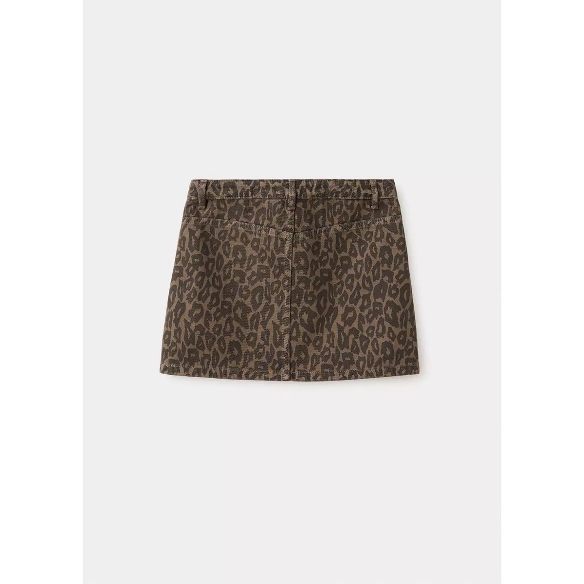 Jupe en jean à imprimé animalier marron, MANGO KIDS