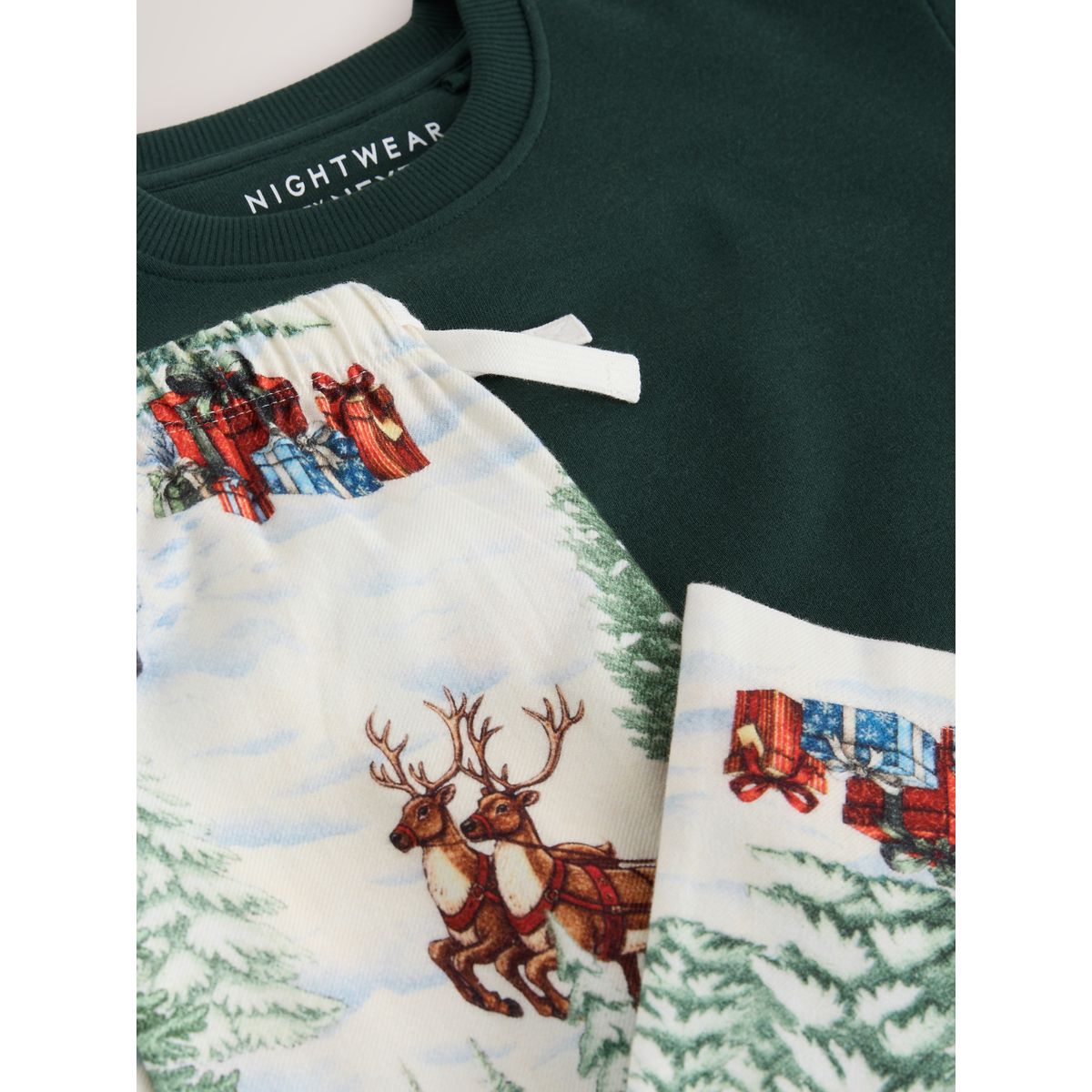 Pyjama de noël famille vert/écru, NEXT