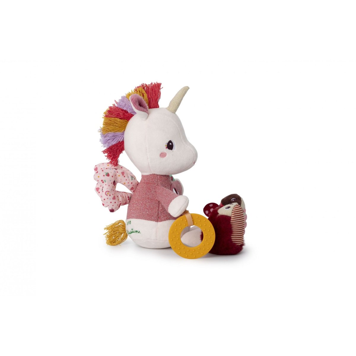 Peluche multi-activités Lena la licorne couleur unique, LILLIPUTIENS