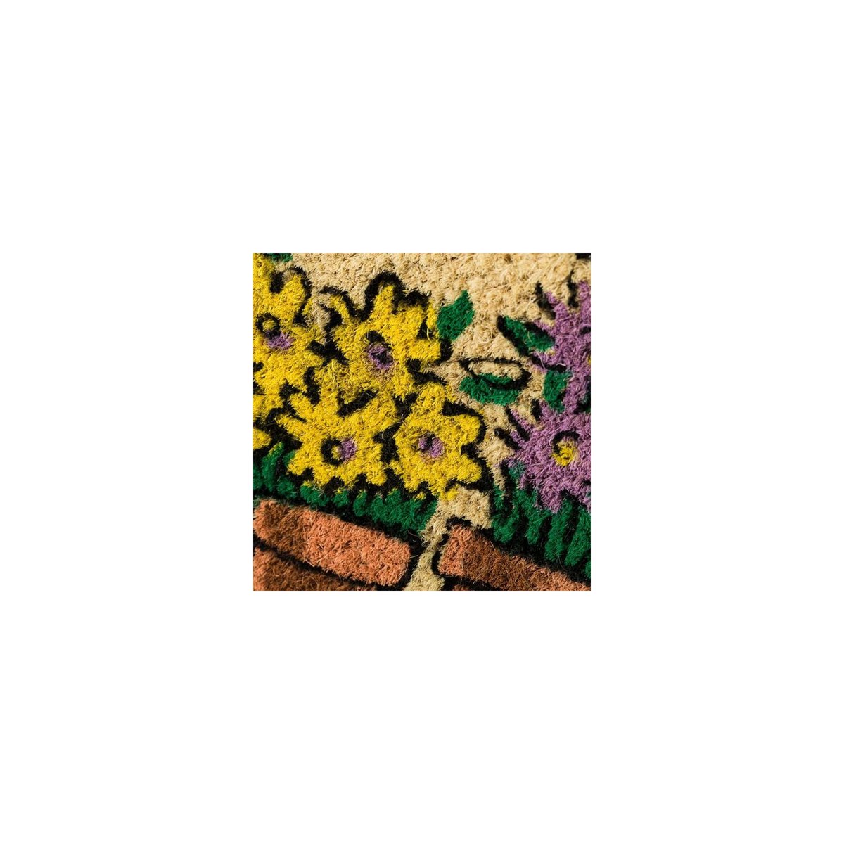 Paillasson Coco Welcome Floral - 60x40x1.5cm multicolore, WADIGA