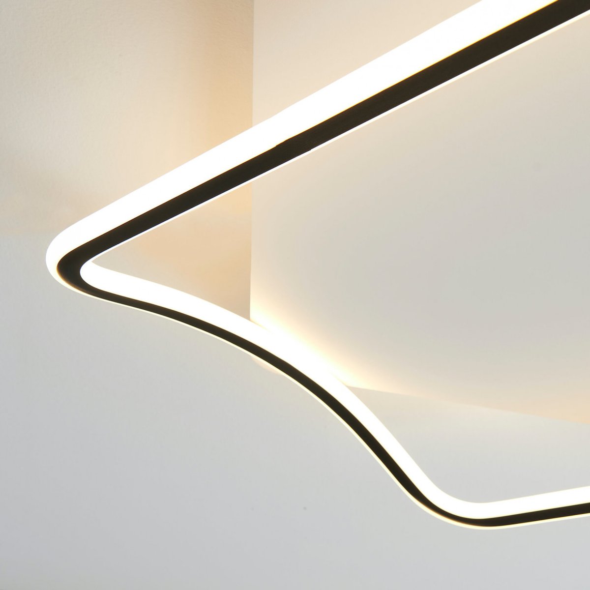 Plafonner carré avec LED Intégrées - SYDAL noir et blanc, KOSILUM
