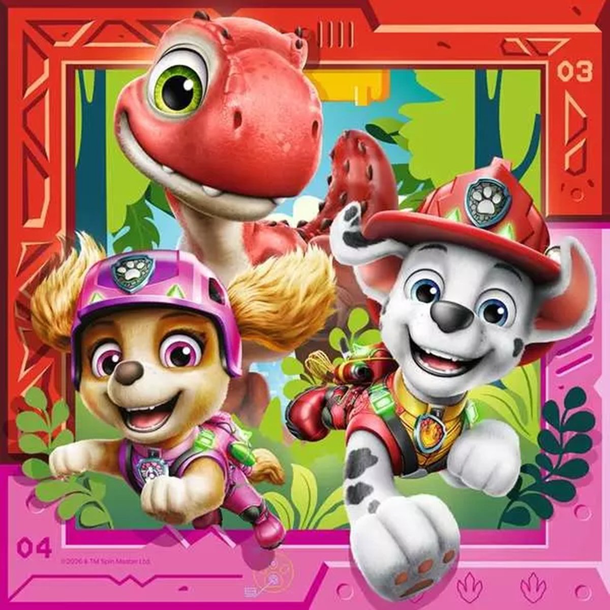 Puzzle Pat'Patrouille Mission Dino 3x49 pcs bleu, RAVENSBURGER