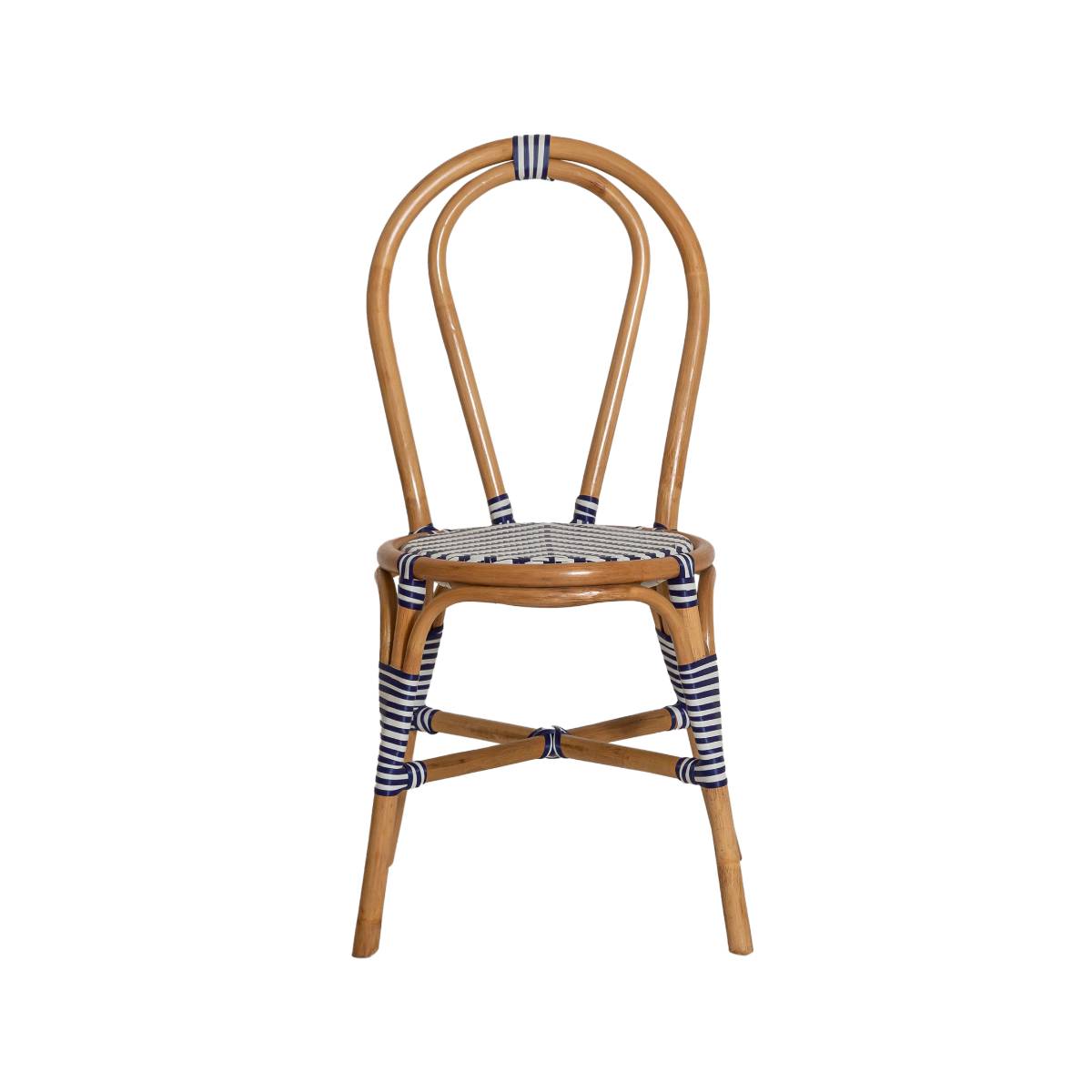 Lot de 2 chaises en rotin ELYNNE bleu, MADE IN MEUBLES 