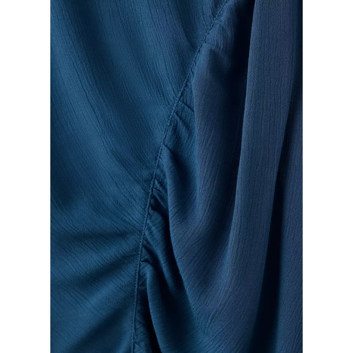 Blouse fluide détail froncé bleu pétrole, MANGO TEEN