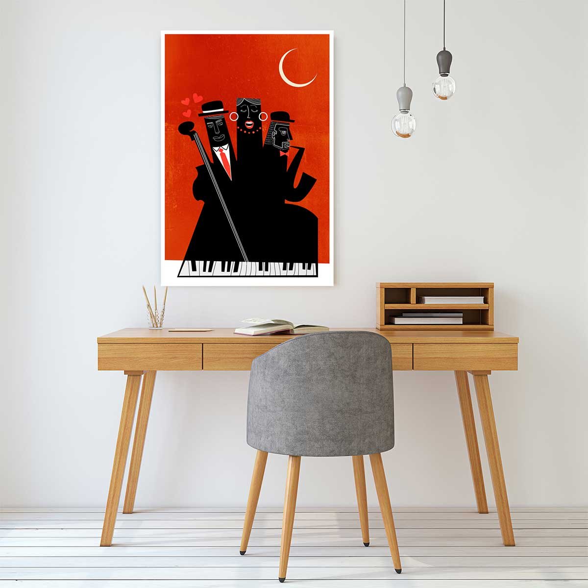 Tableau musique trio tableau alu dibond, HEXOA