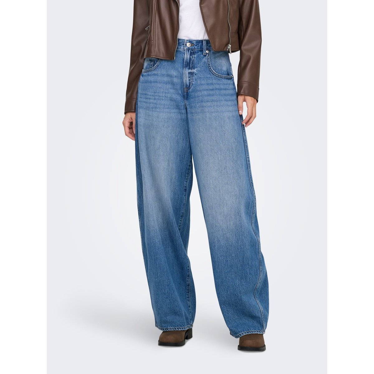 Jean À Coupe Ample medium blue denim, ONLY
