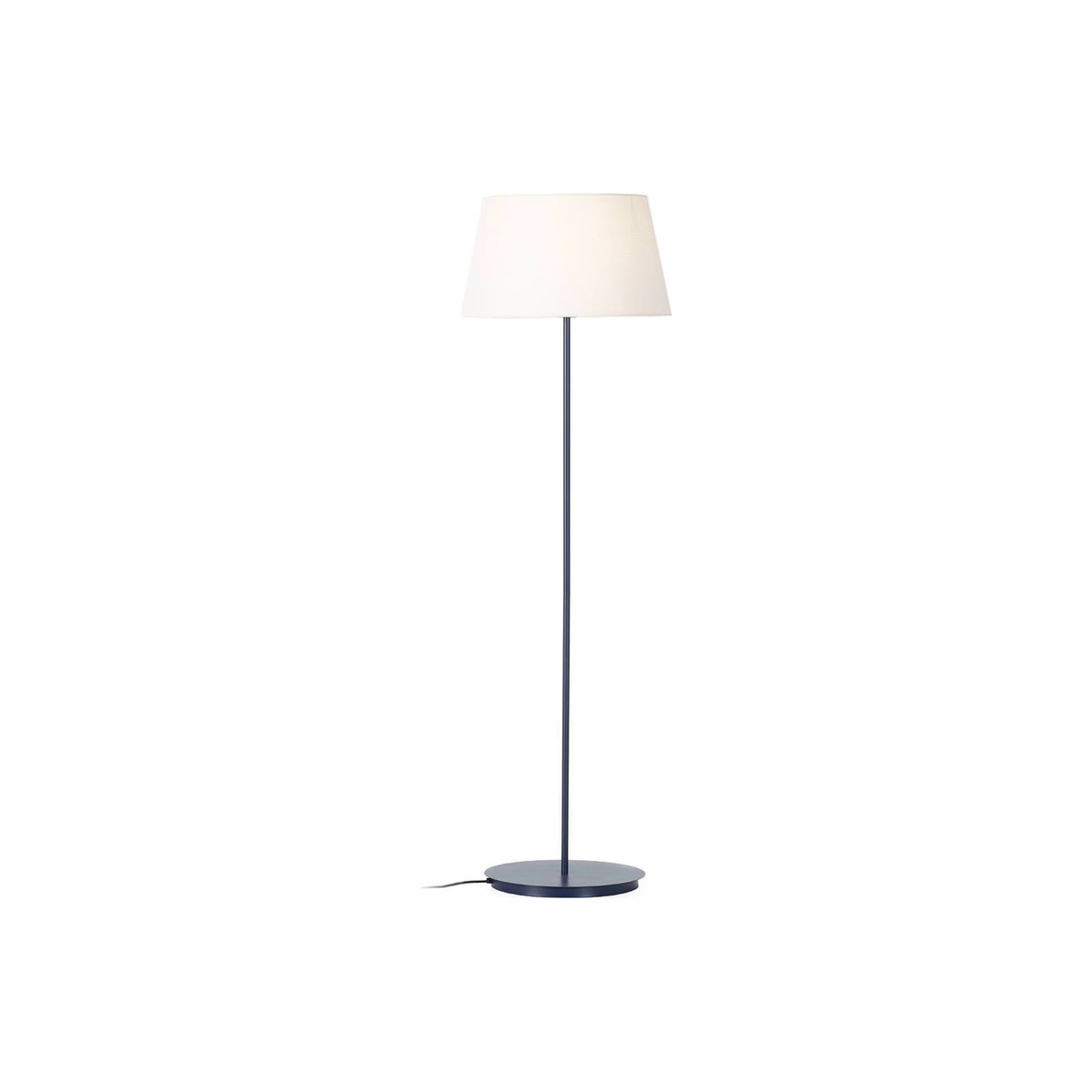 Lampadaire métal graphique sans abat-jour bleu marine, RECOLLECTION
