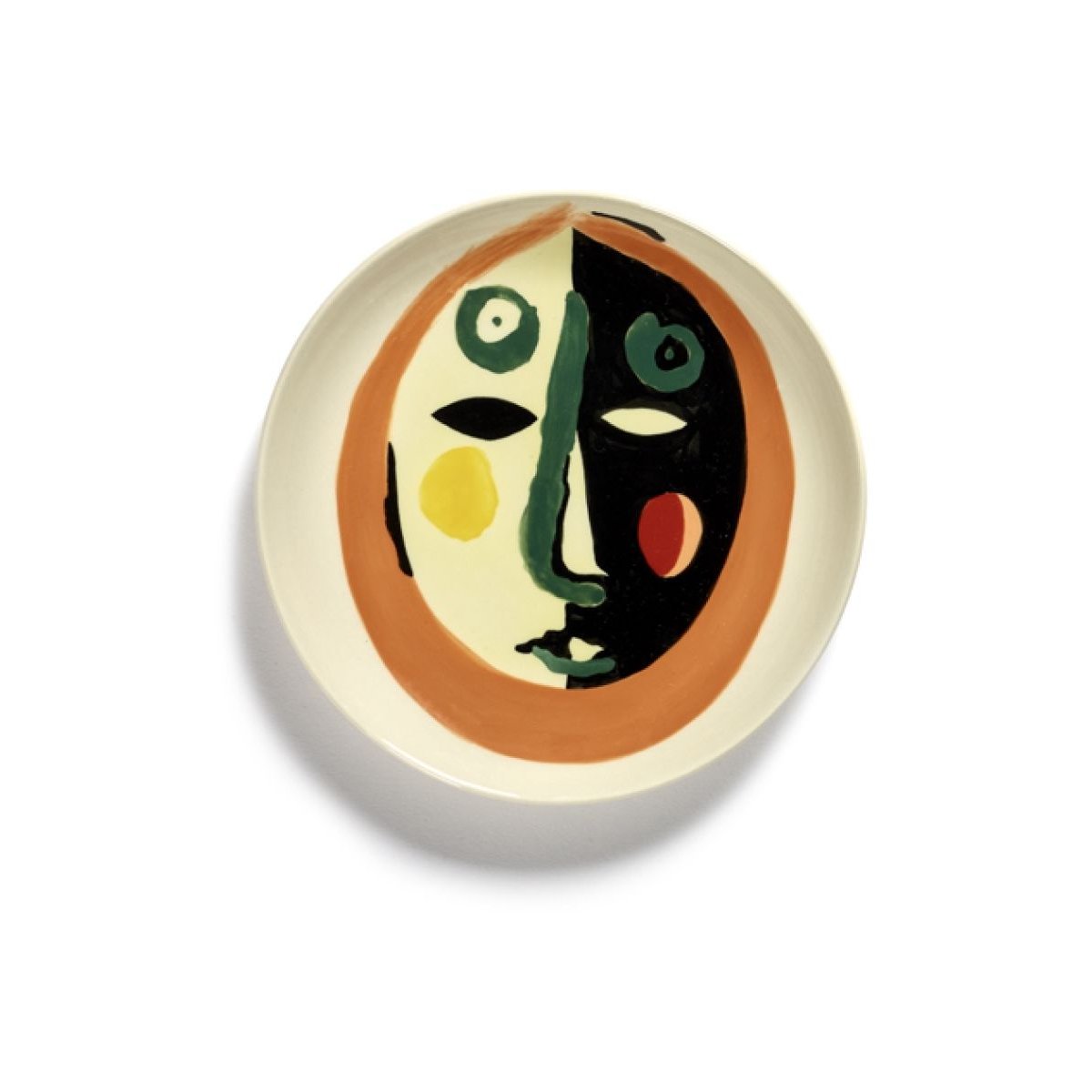 Assiette plate feast par ottolenghi motif visage grès ø16 cm multicolore, SERAX