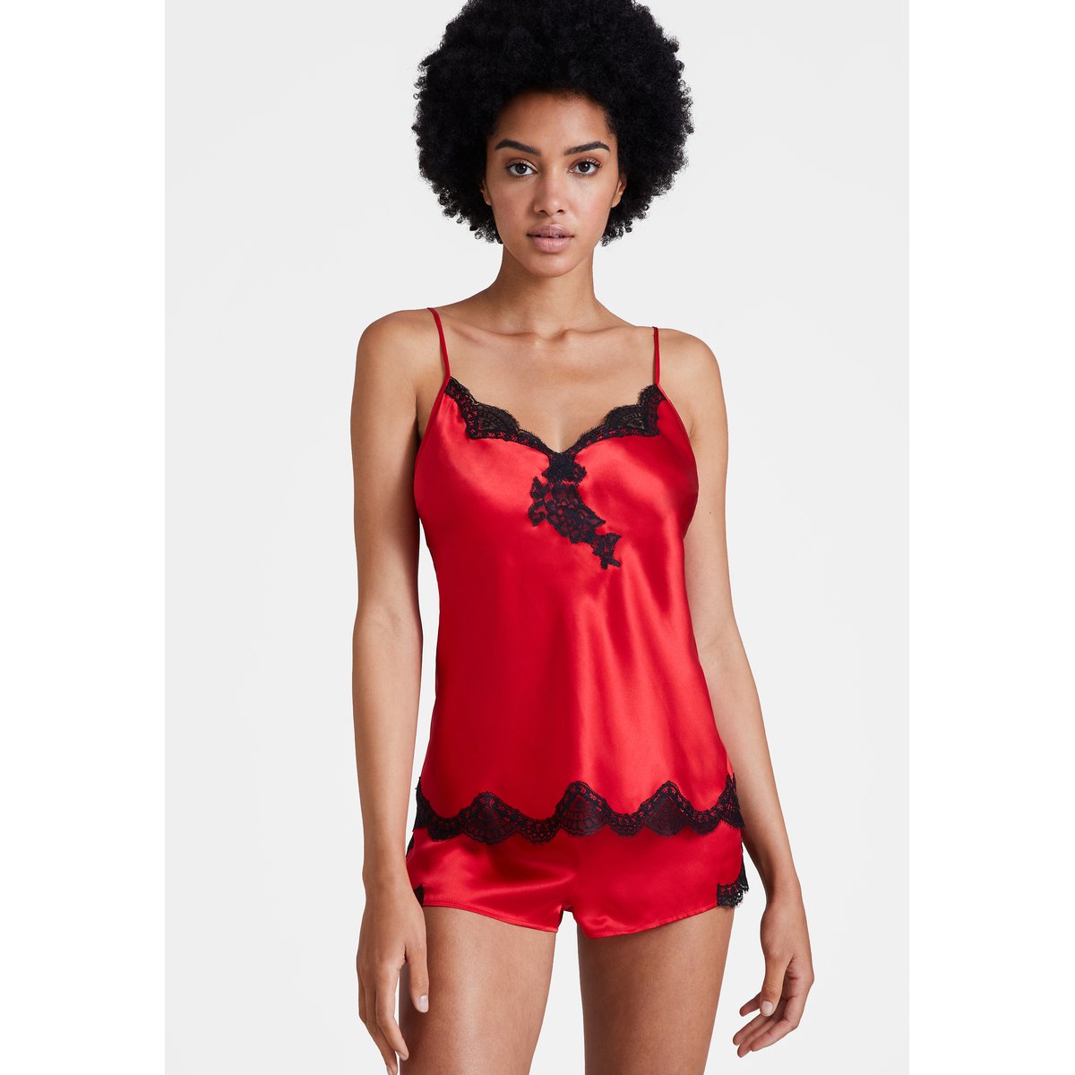 Culotte shorty en soie Toi mon Amour rouge, AUBADE