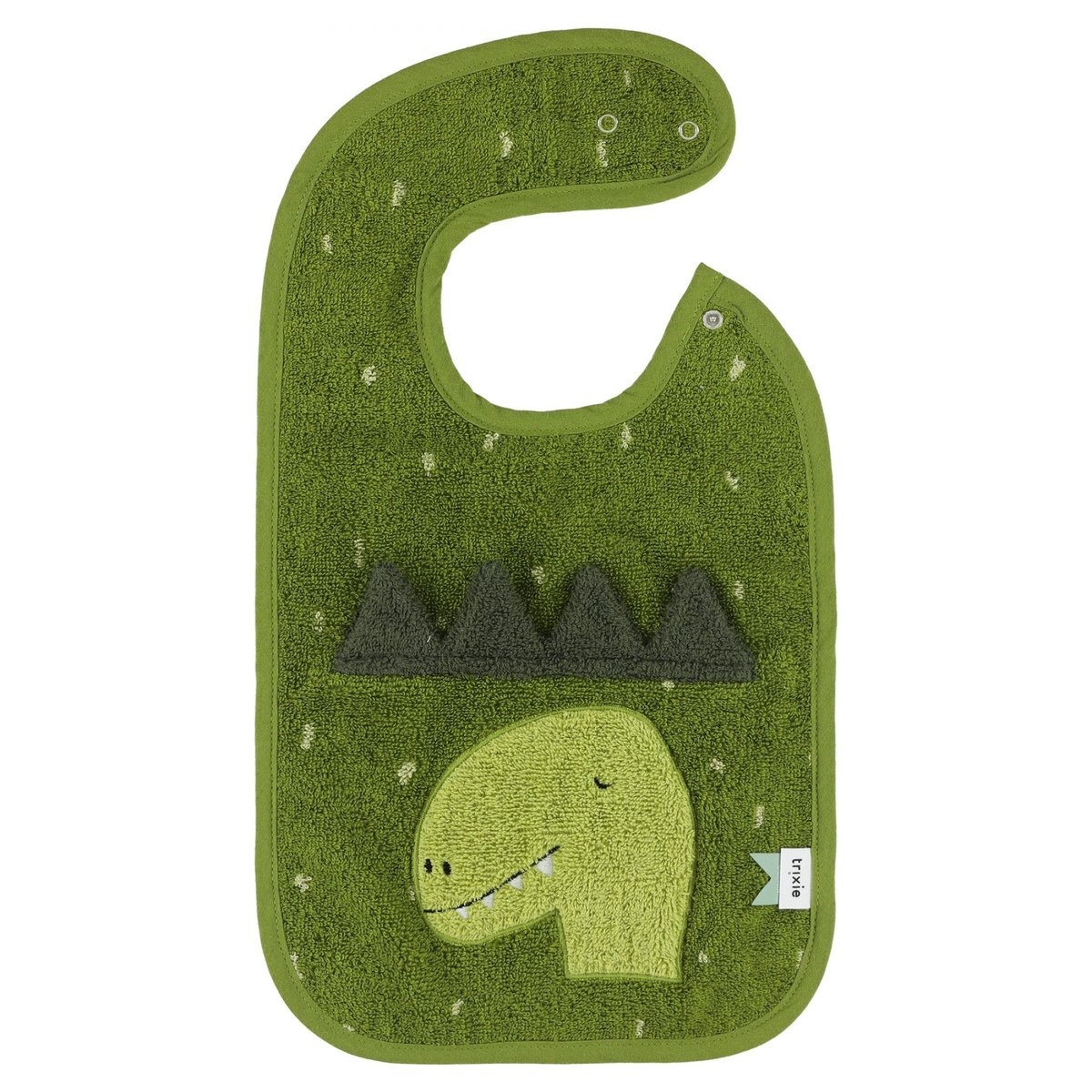 Bavoir éponge vert  mr. dino, TRIXIE