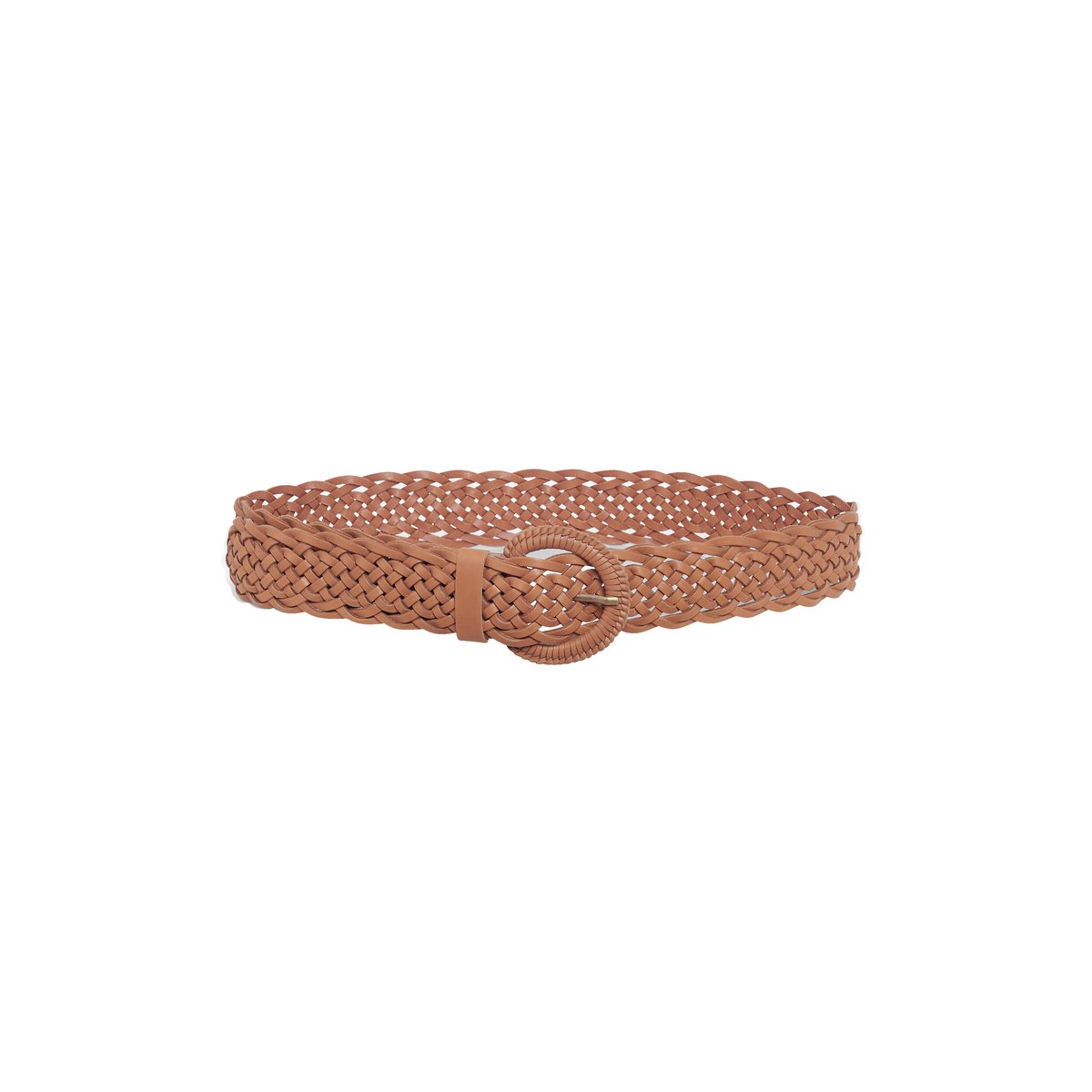 Ceinture tressée en cuir MANFRED camel, CAROLL