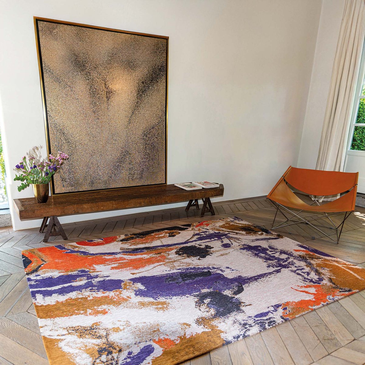 Tapis intérieur/extérieur tissé plat PLUMMY multicolore, NOVATREND