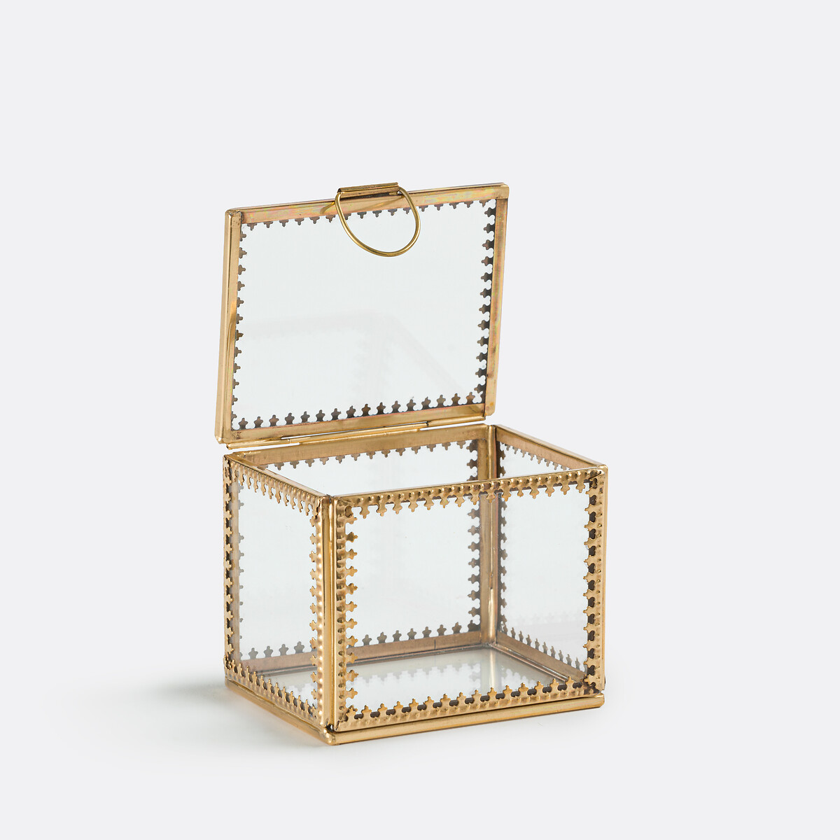 Boîte-vitrine carrée verre et laiton Stelia laiton, LA REDOUTE INTERIEURS