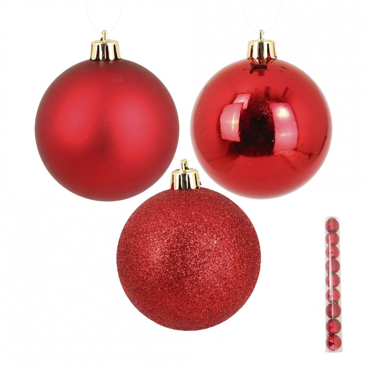 Set de 9 Boules de Noël Rouges rouge, EDEN