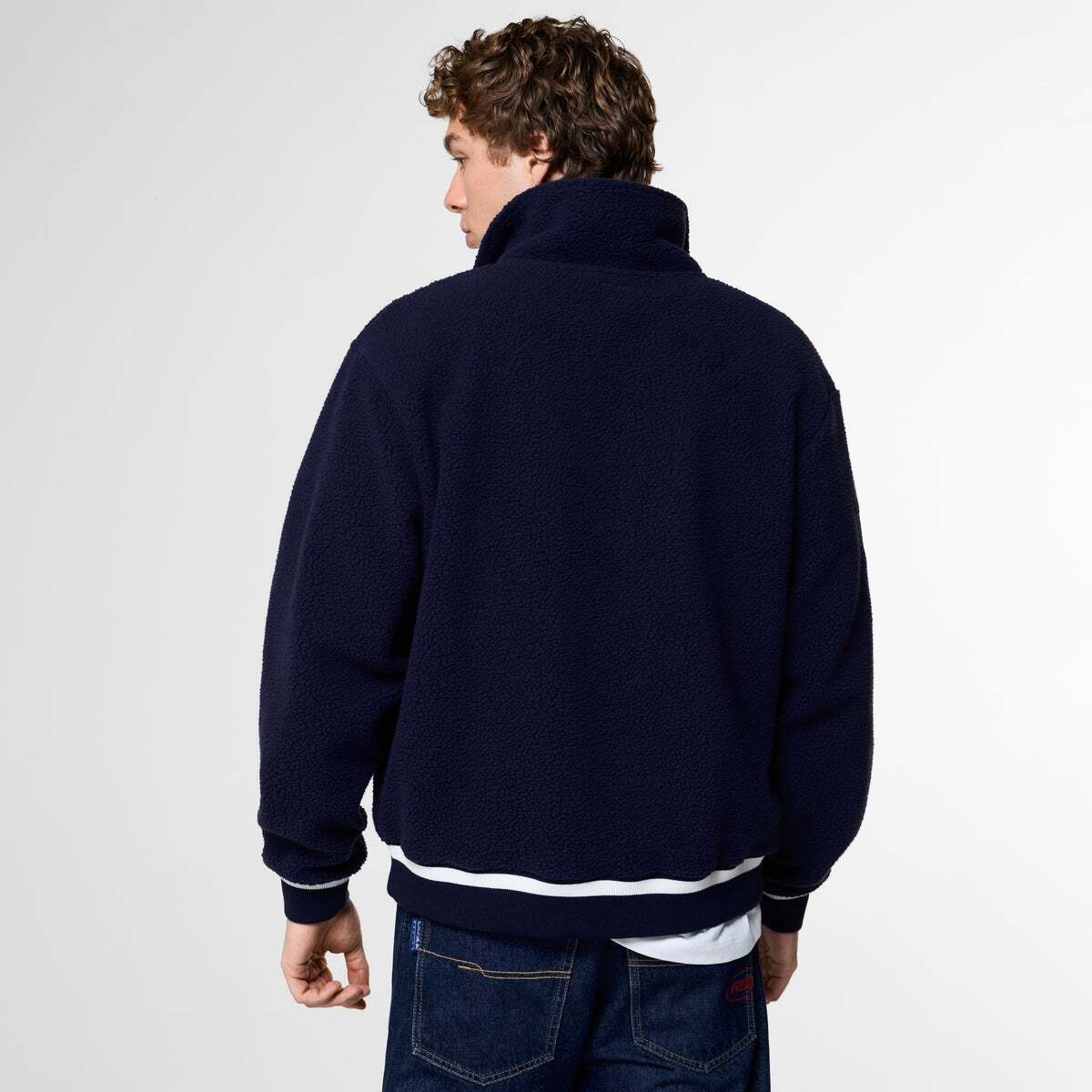 Sweat En Molleton Avec Demi-Fermeture Éclair marine, PEPE JEANS