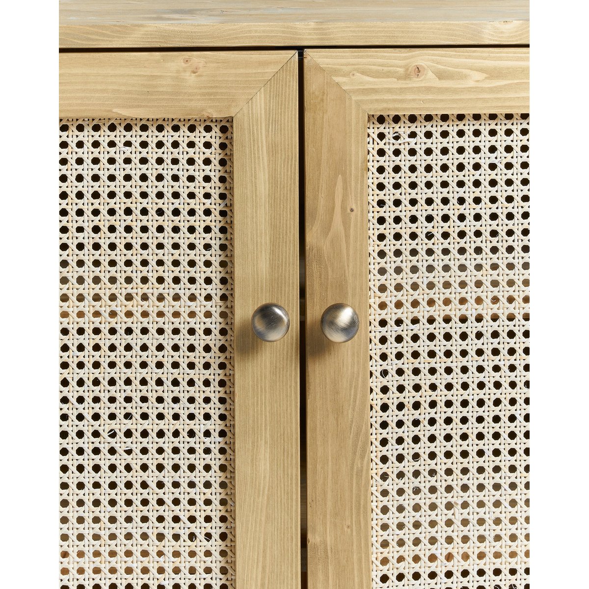 Meuble à chaussures bois et rotin naturel 100 cm - HAYDÉ naturel, HANNUN