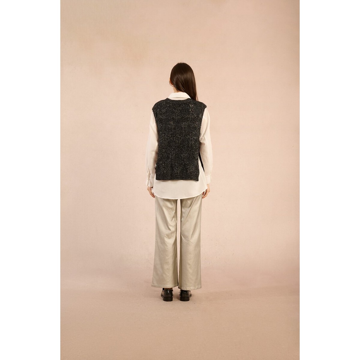 Sleeveless Jumper with Side Ties black, MOLLY BRACKEN