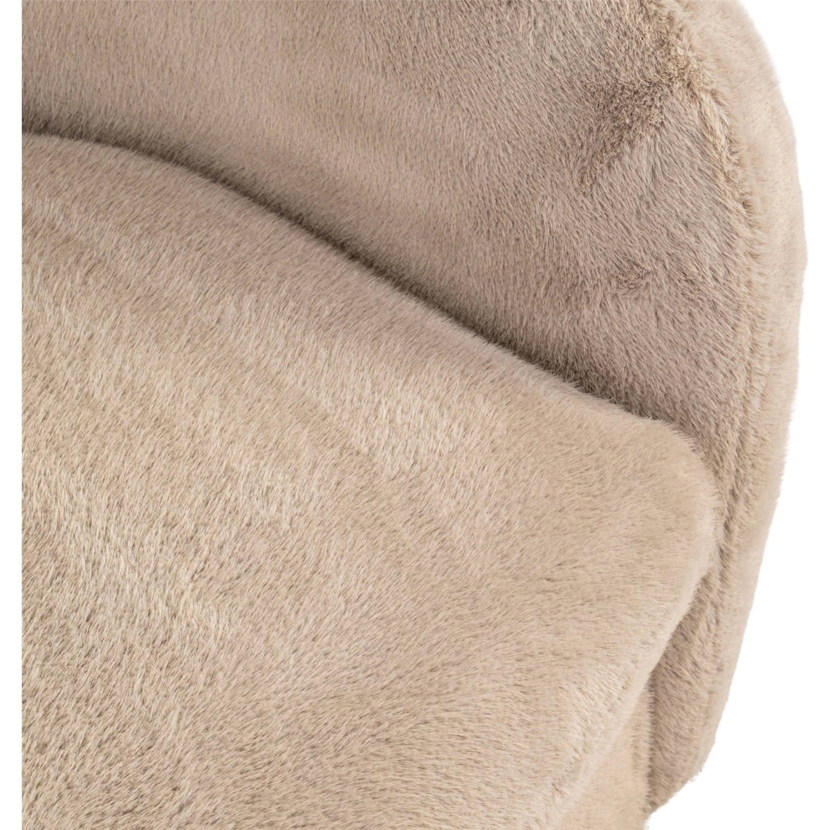 Fauteuil de détente pivotant duveteux kaki duveteux, RECOLLECTION
